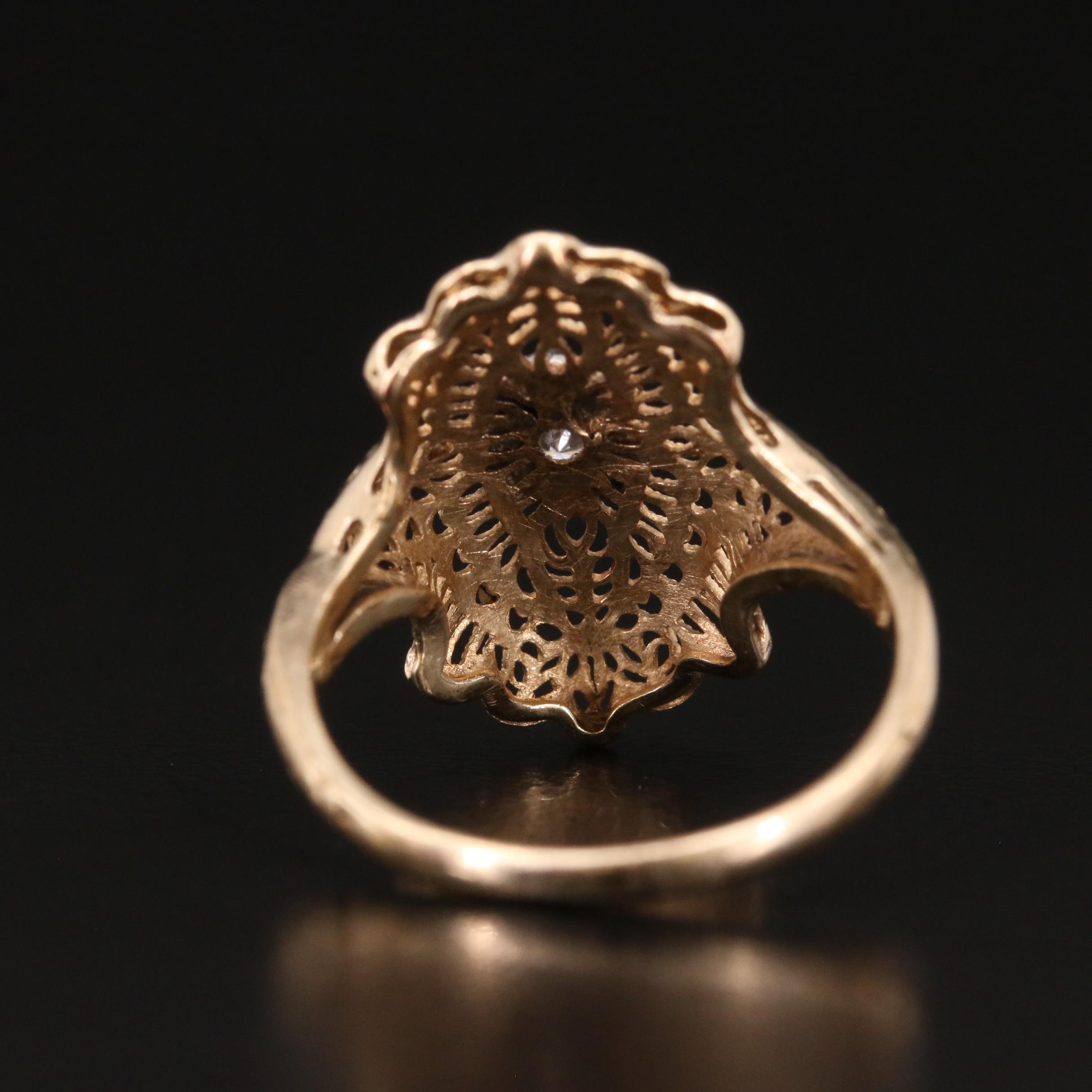 14K 0.16 CT Diamond Ring