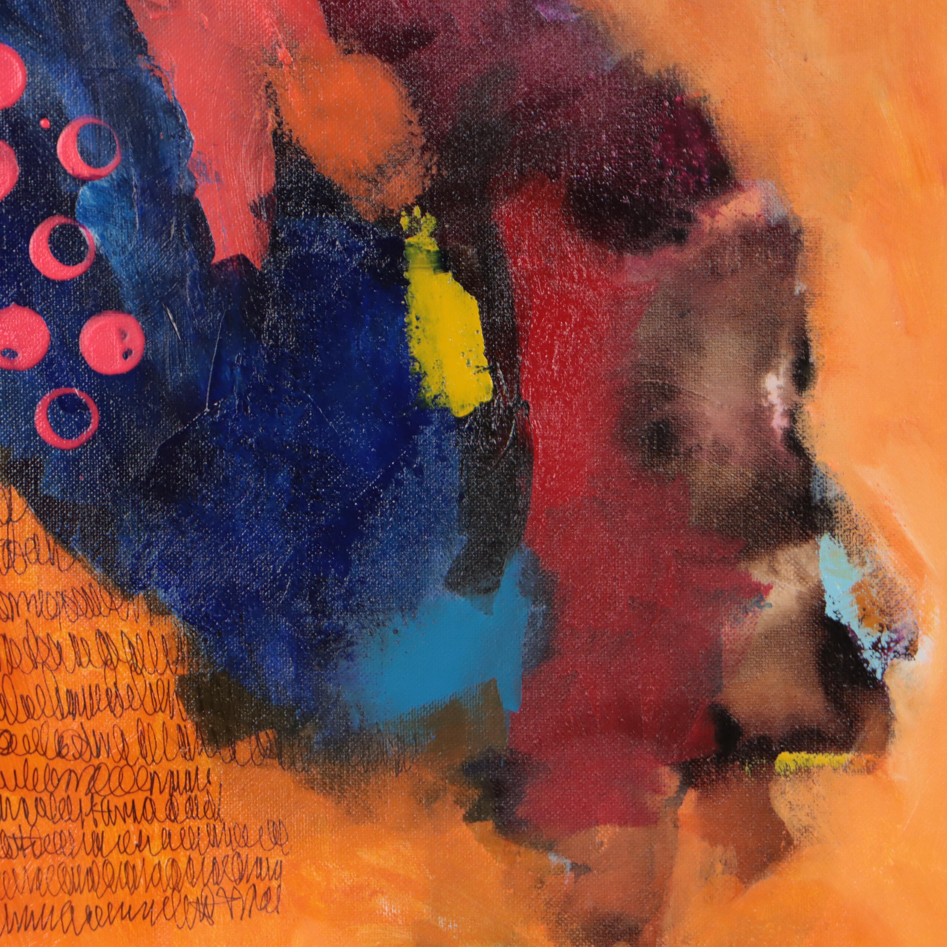 Milagros Pongo Abstract Mixed Media Painting "The Power"