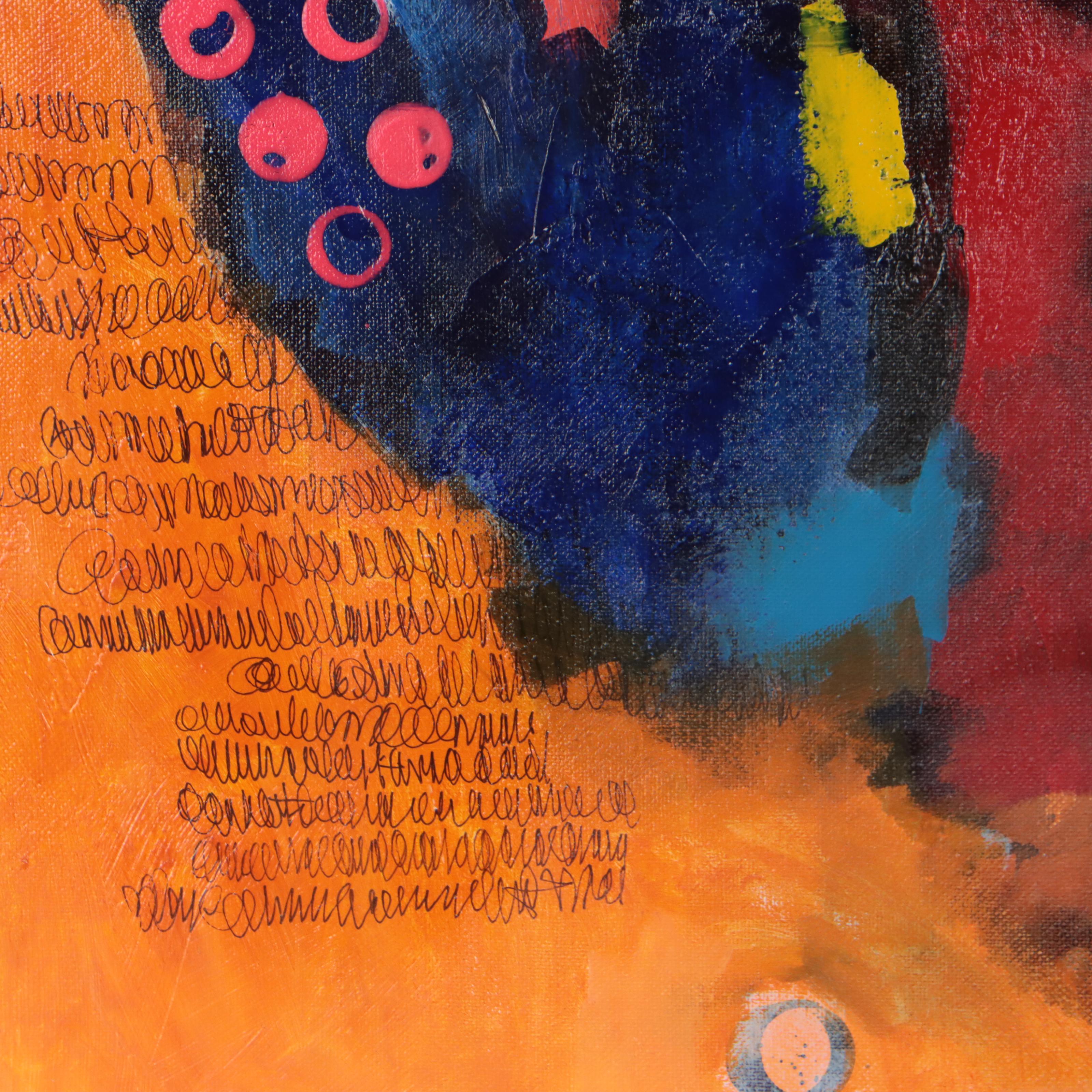 Milagros Pongo Abstract Mixed Media Painting "The Power"