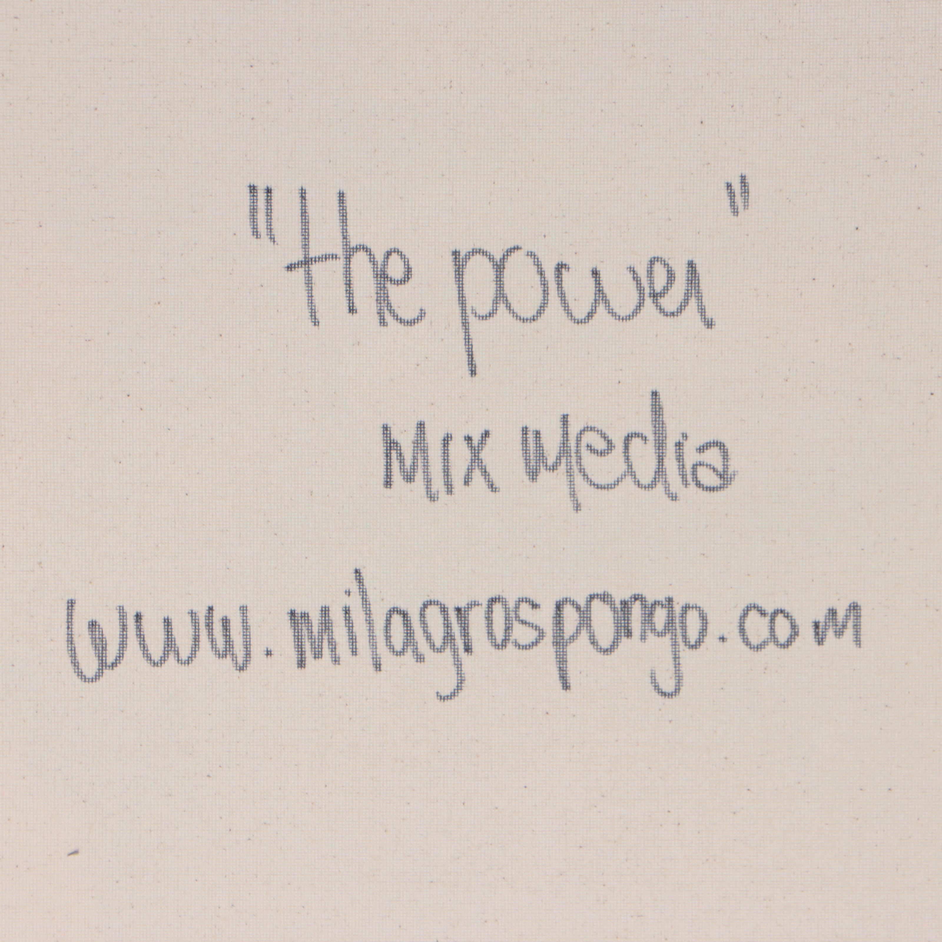 Milagros Pongo Abstract Mixed Media Painting "The Power"