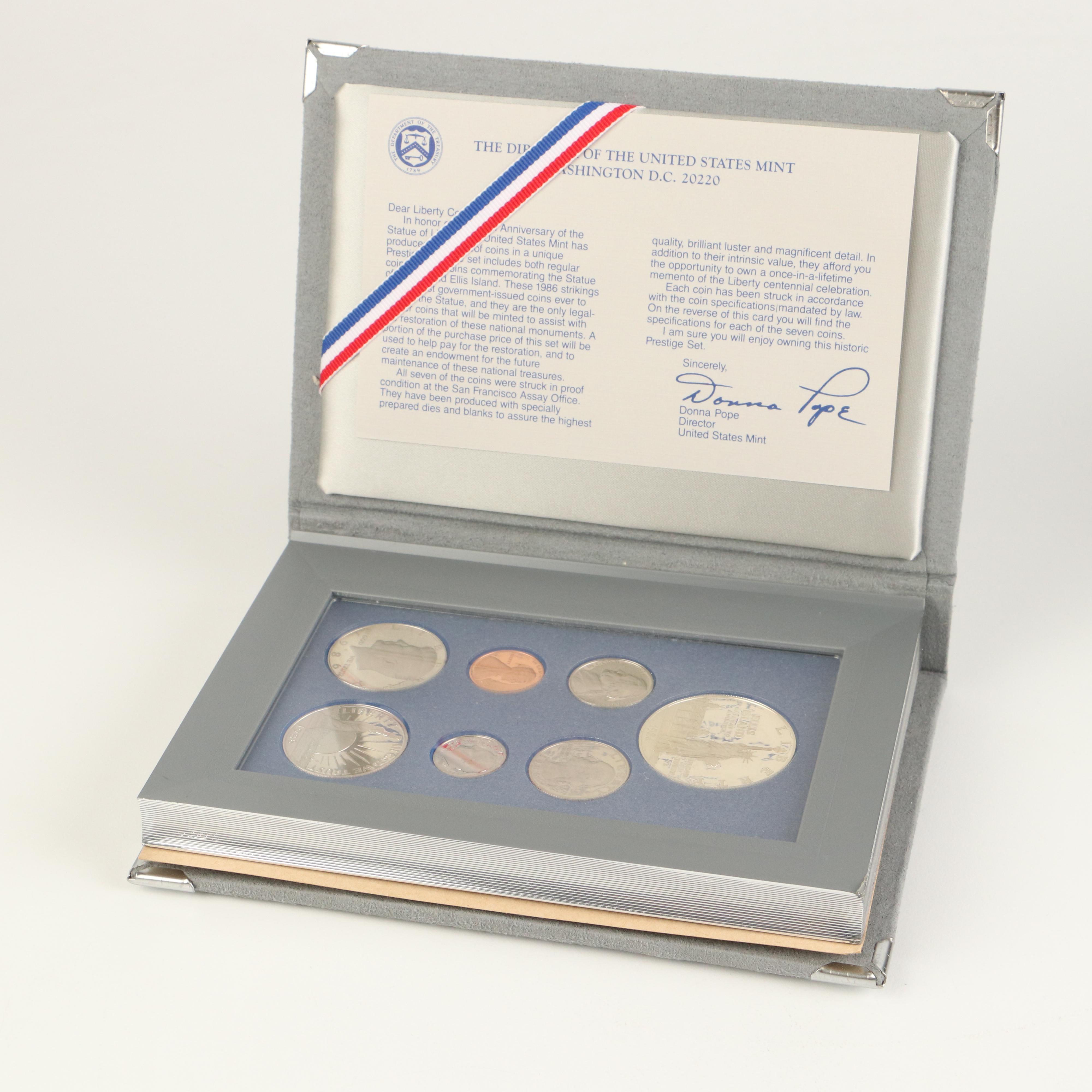 Three United States Mint Prestige Sets Including 1987