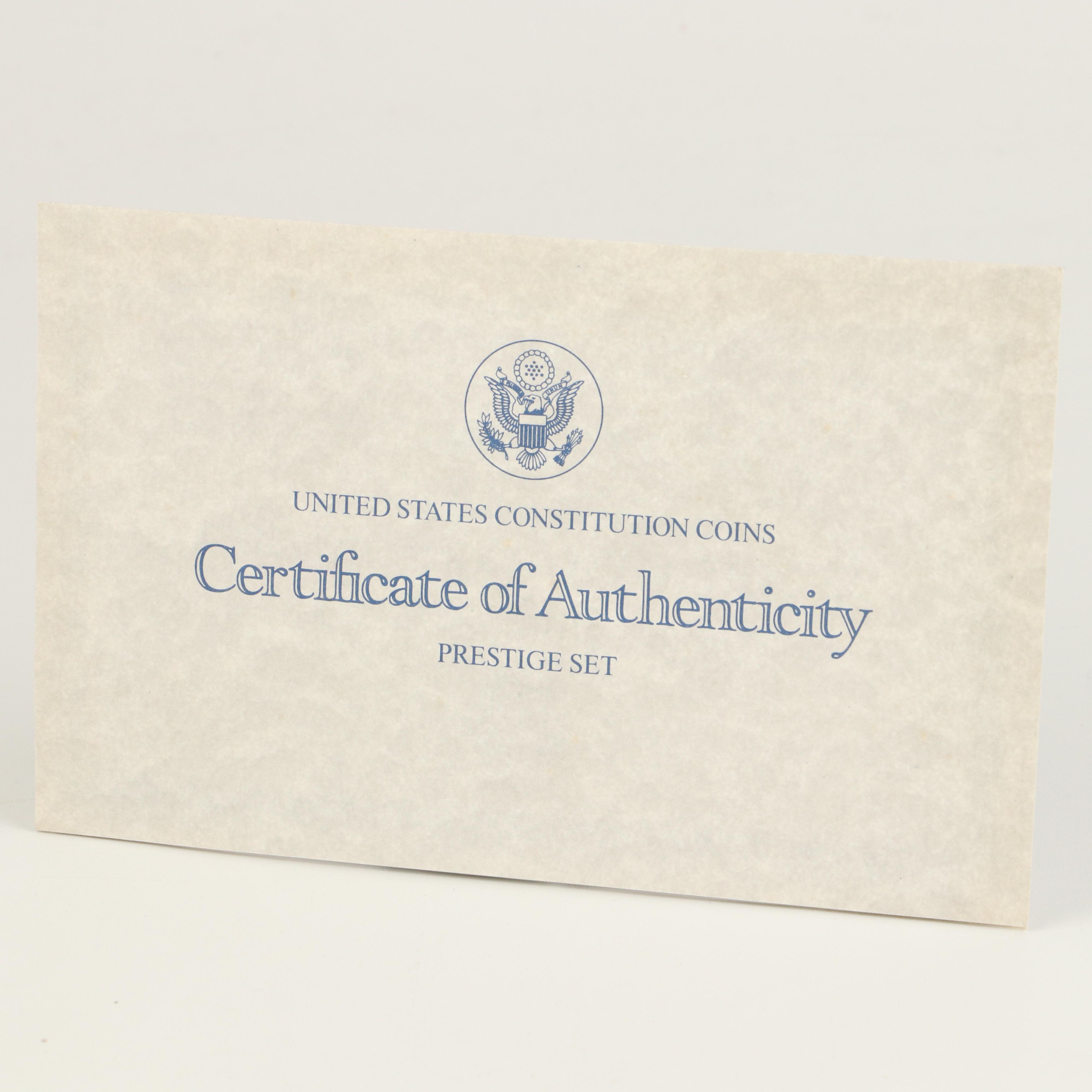 Three United States Mint Prestige Sets Including 1987