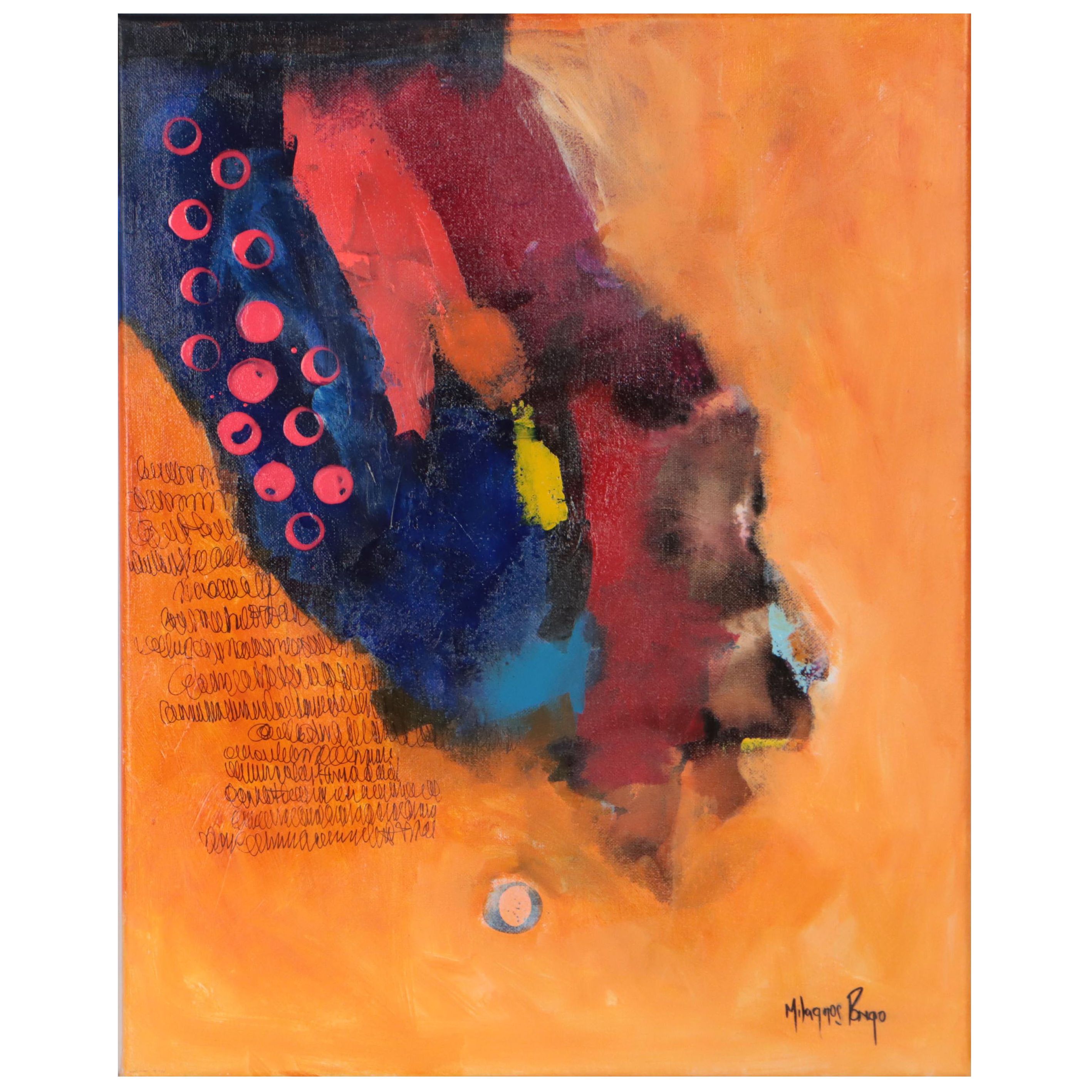 Milagros Pongo Abstract Mixed Media Painting "The Power"