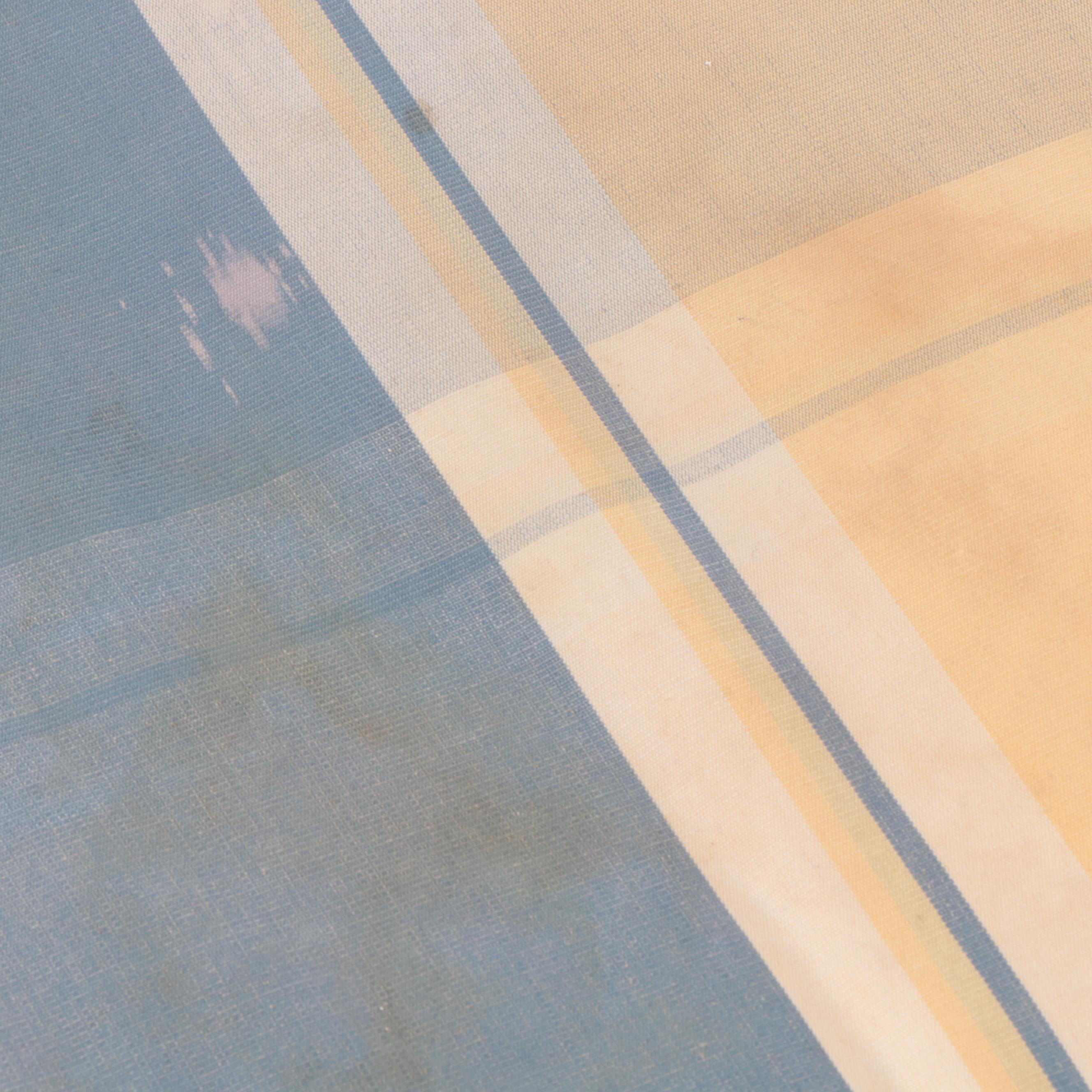 Sherrill Louis XV Style Cream-Washed Beech Fauteuil and Ottoman