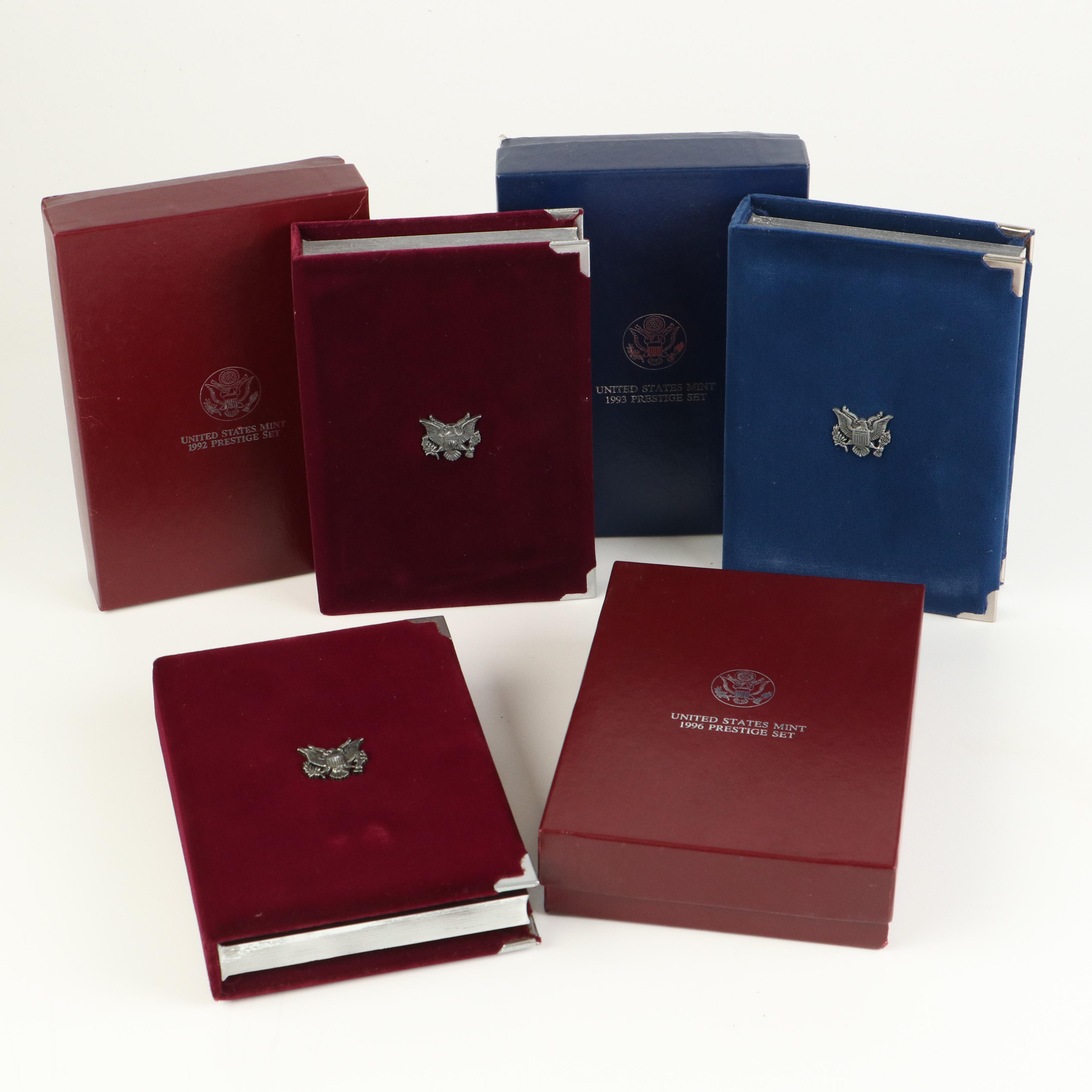 Group of Three United States Mint Prestige Proof Sets