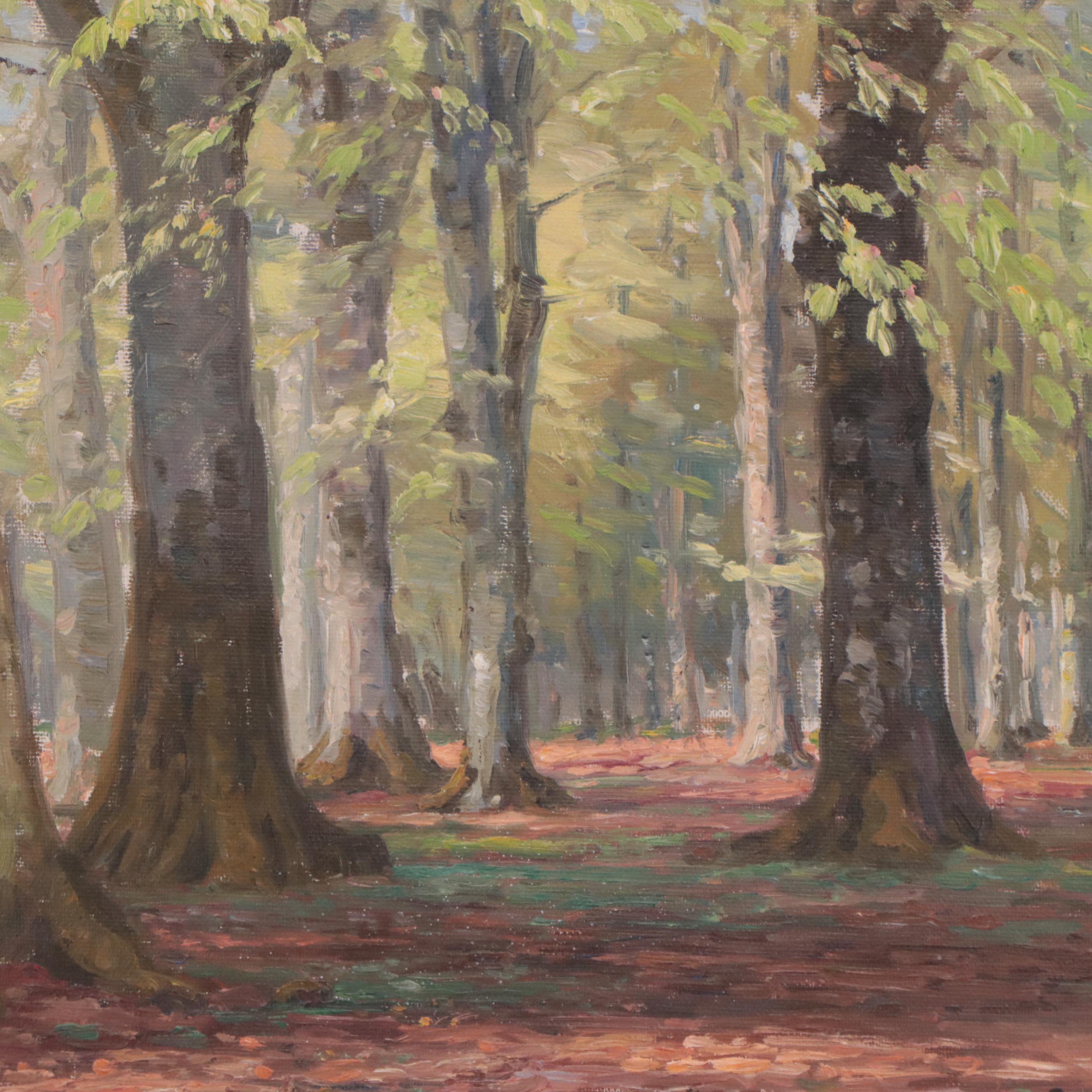 Landscape Oil Painting of Forest Scene