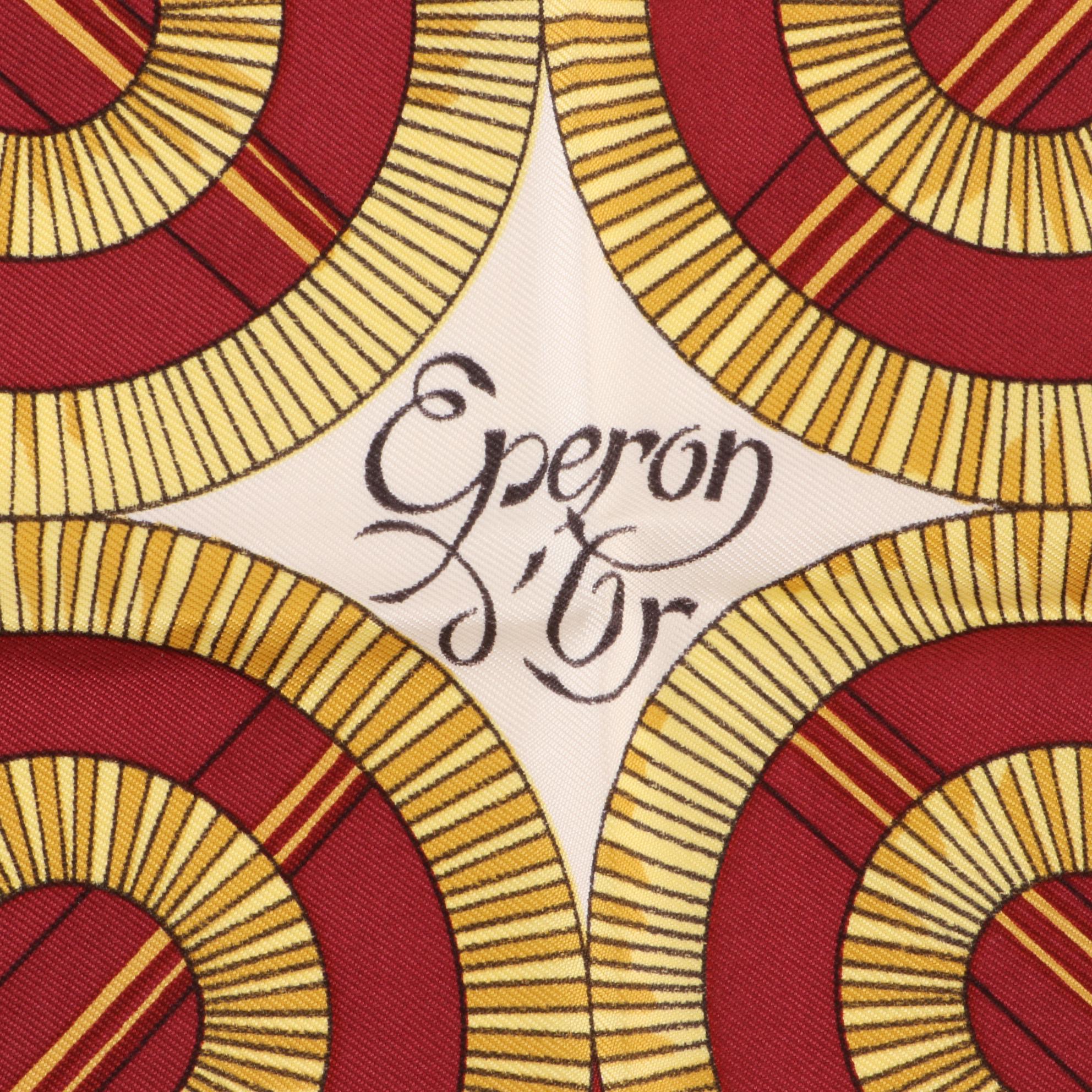 Hermès "Eperon d'Or" Scarf 90 in Silk Twill