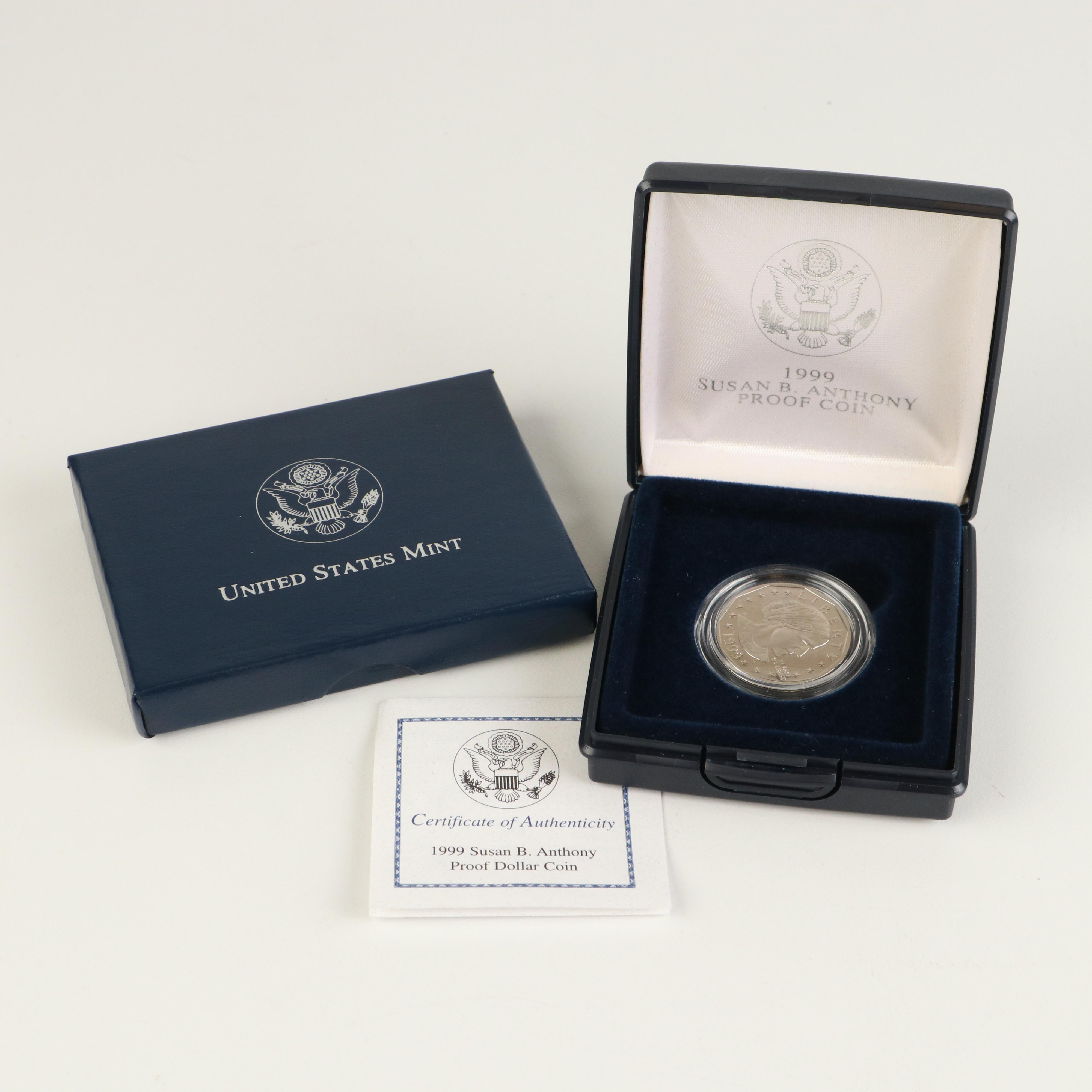 Group of Eight Modern Commemorative Half Dollars and a One Dollar Proof Coin