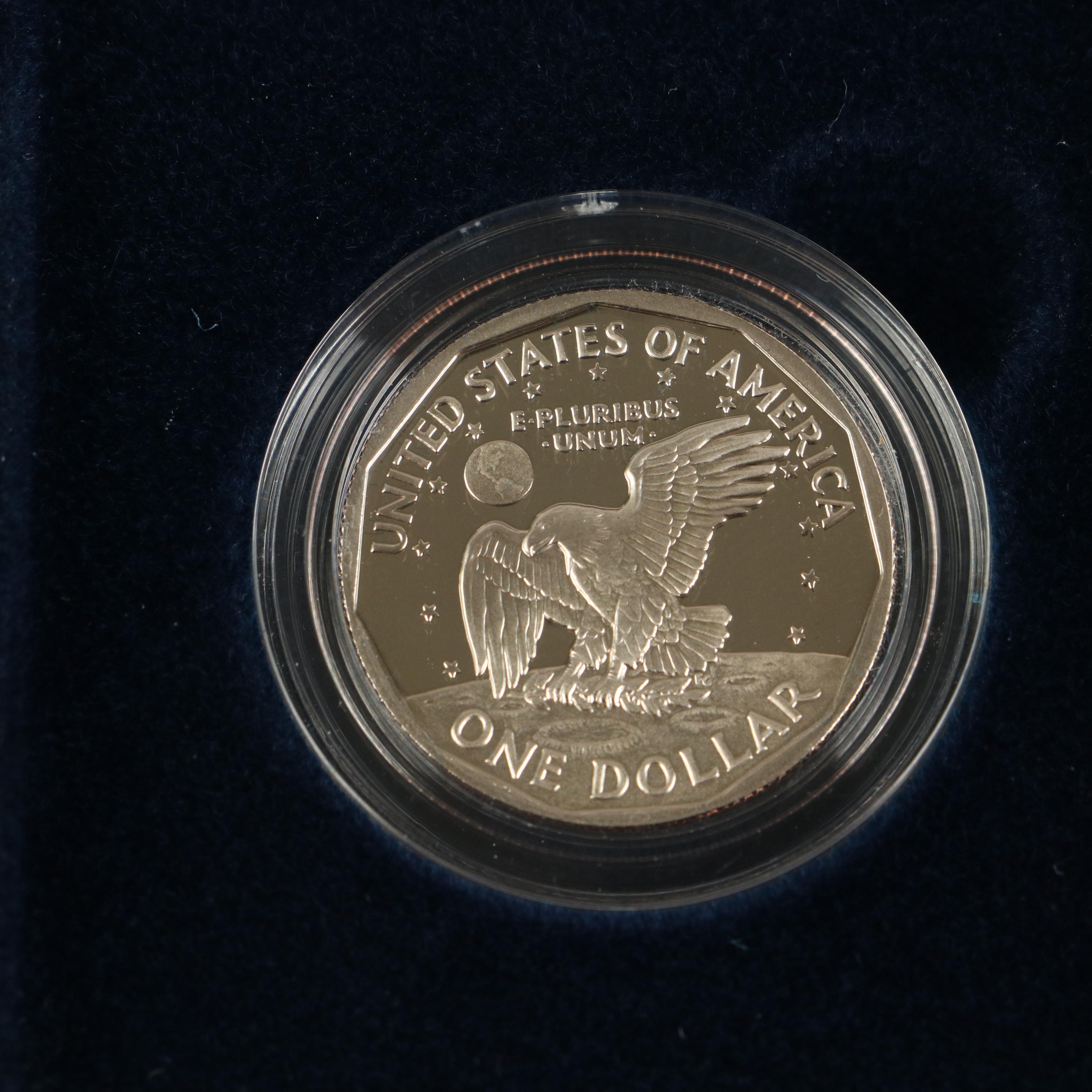 Group of Eight Modern Commemorative Half Dollars and a One Dollar Proof Coin