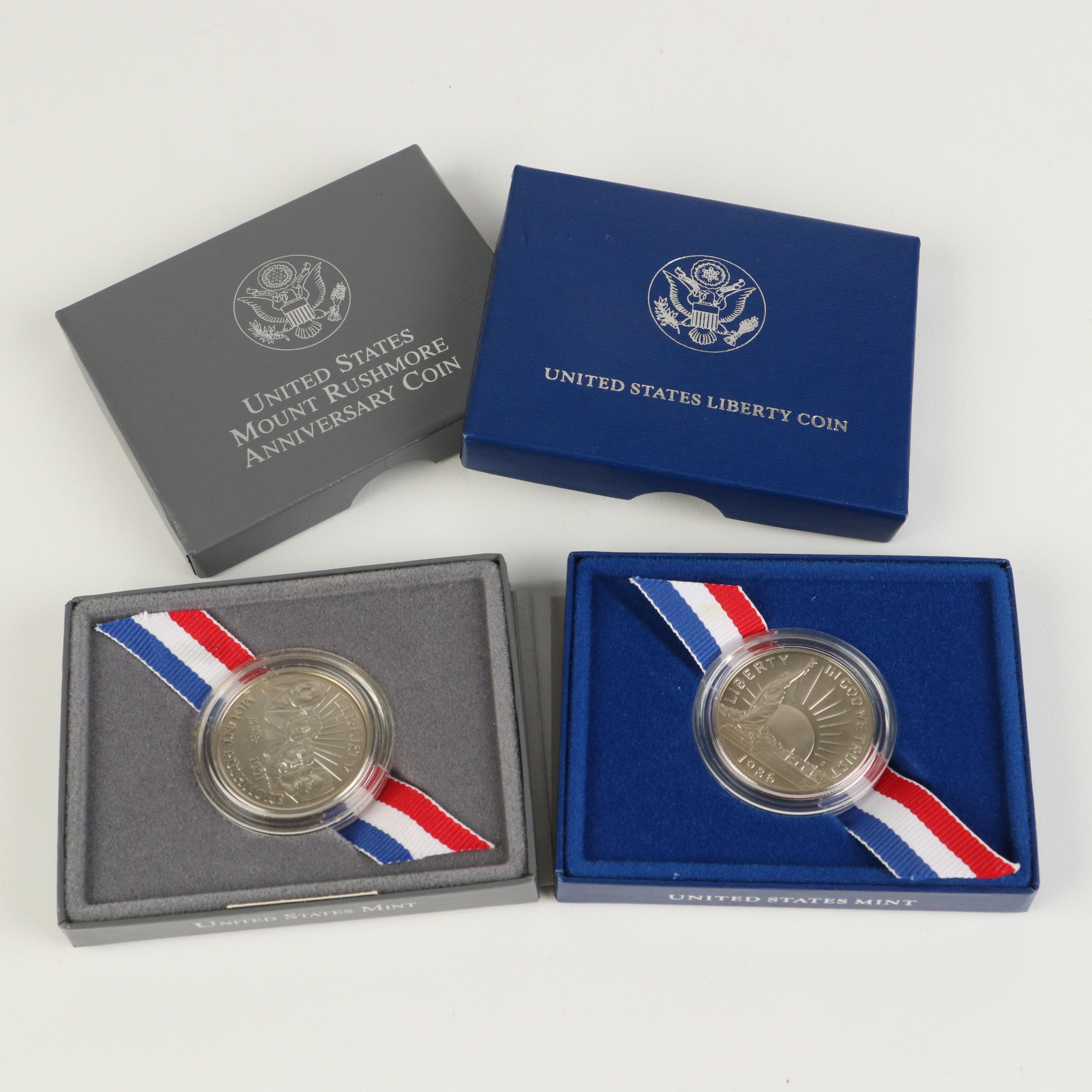 Group of Eight Modern Commemorative Half Dollars and a One Dollar Proof Coin