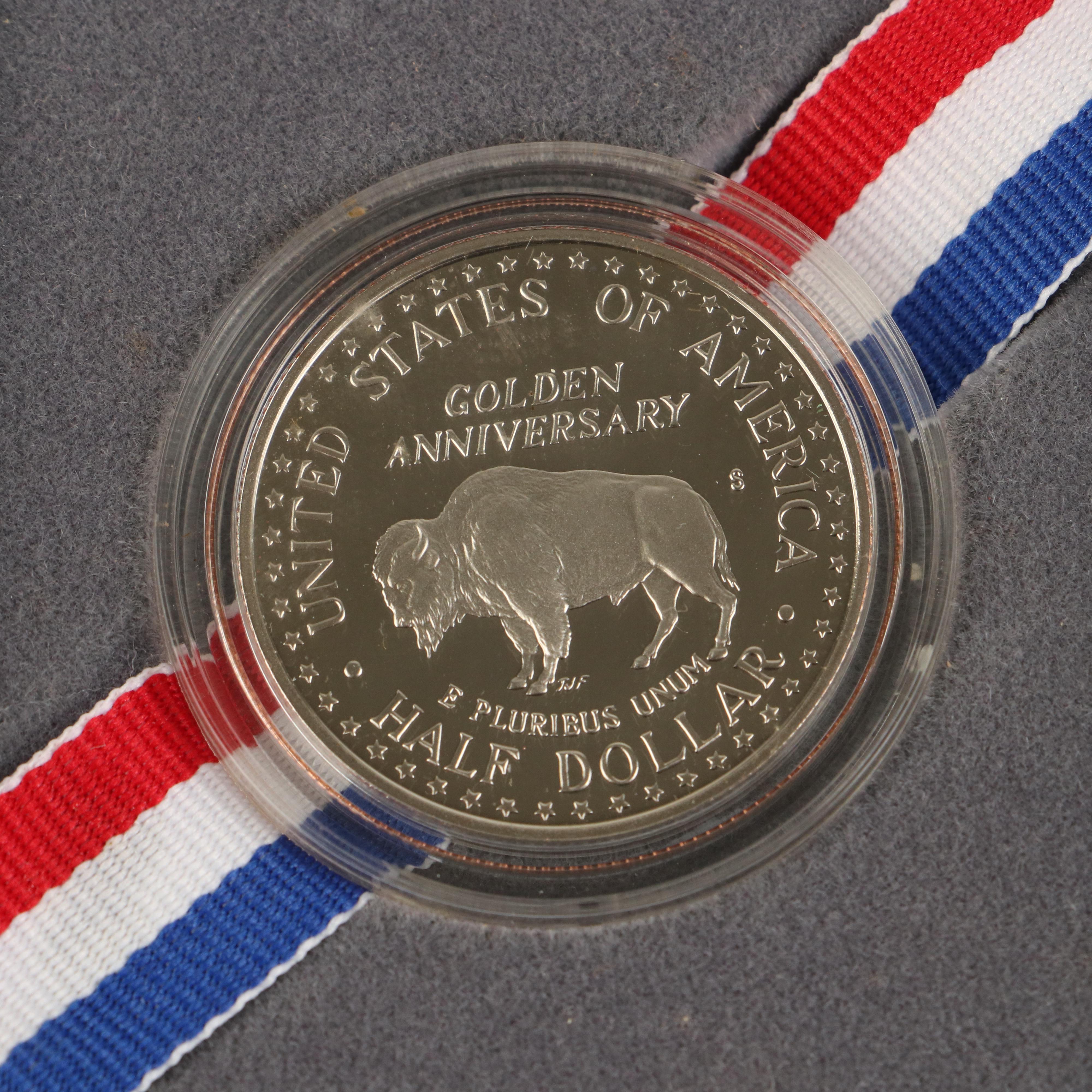 Group of Eight Modern Commemorative Half Dollars and a One Dollar Proof Coin