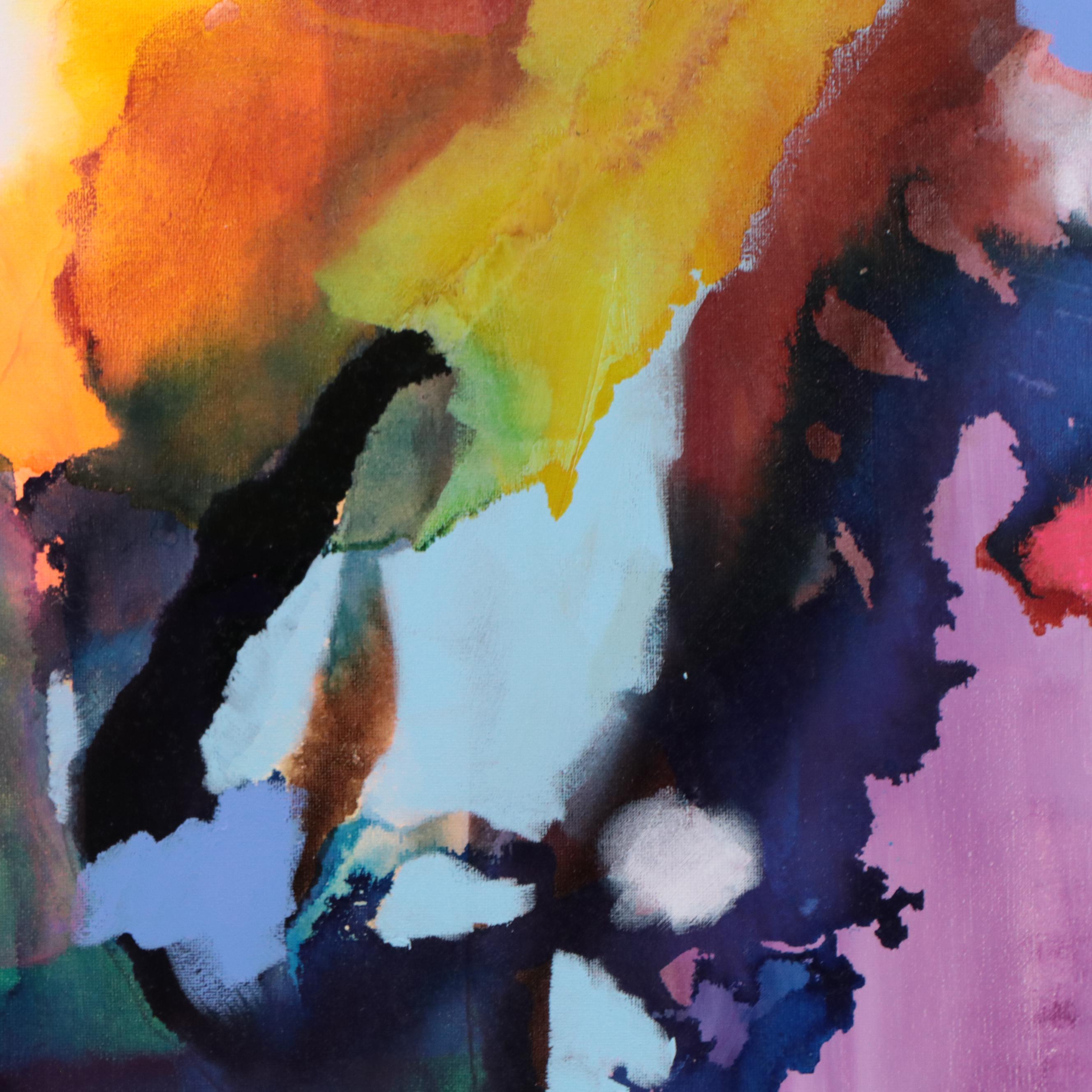 Milagros Pongo Abstract Mixed Media Painting "Goop"