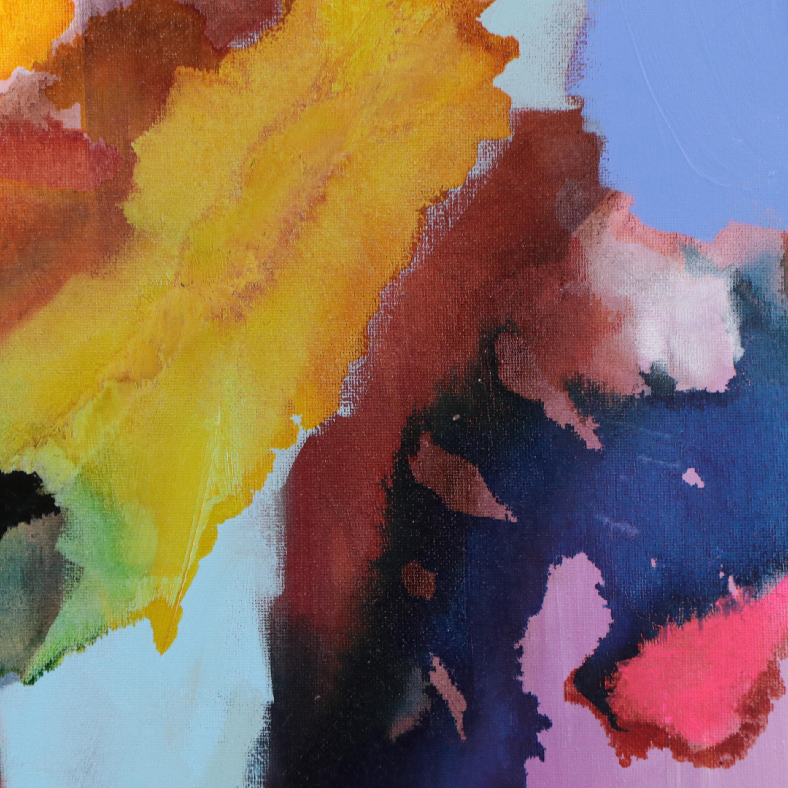 Milagros Pongo Abstract Mixed Media Painting "Goop"