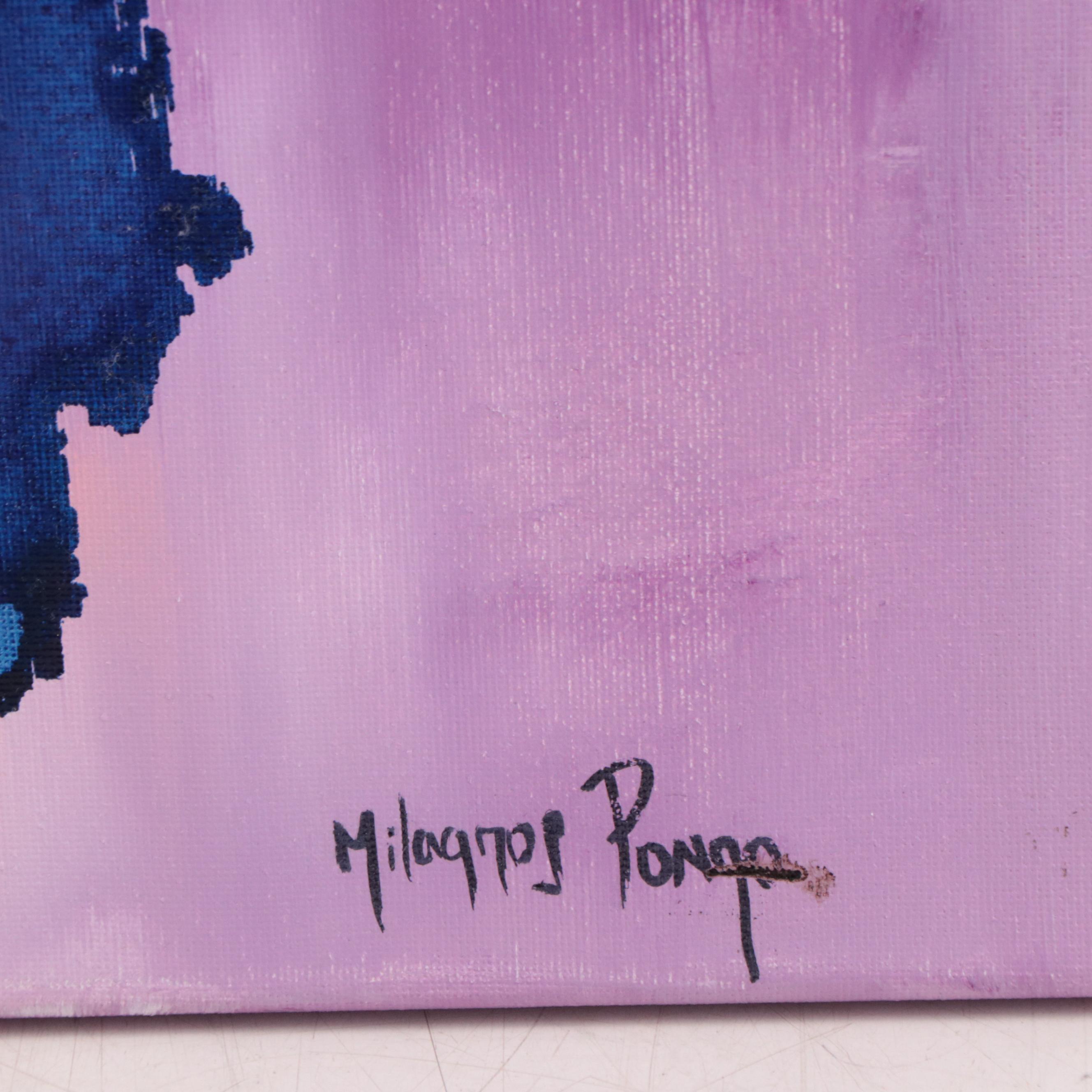 Milagros Pongo Abstract Mixed Media Painting "Goop"