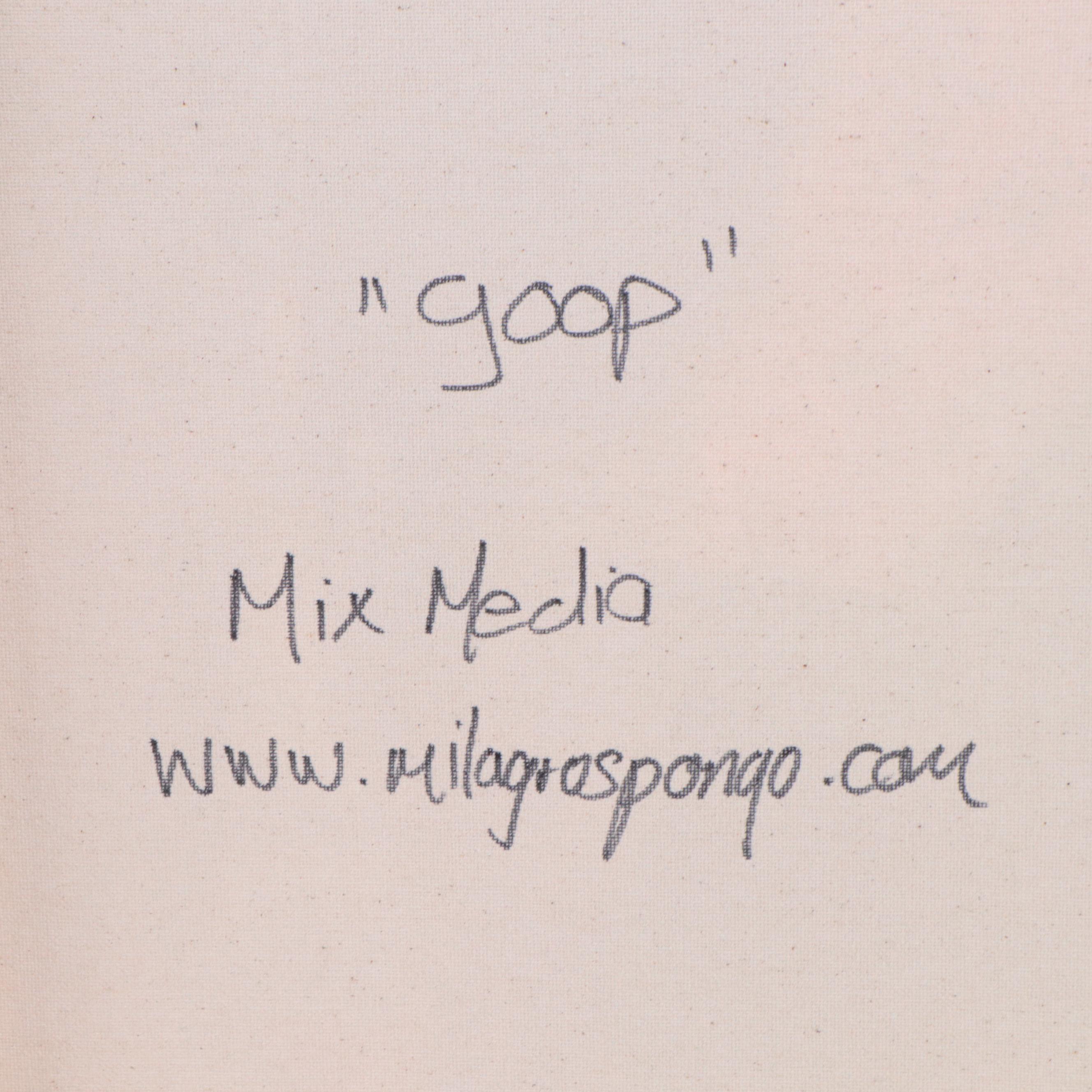 Milagros Pongo Abstract Mixed Media Painting "Goop"