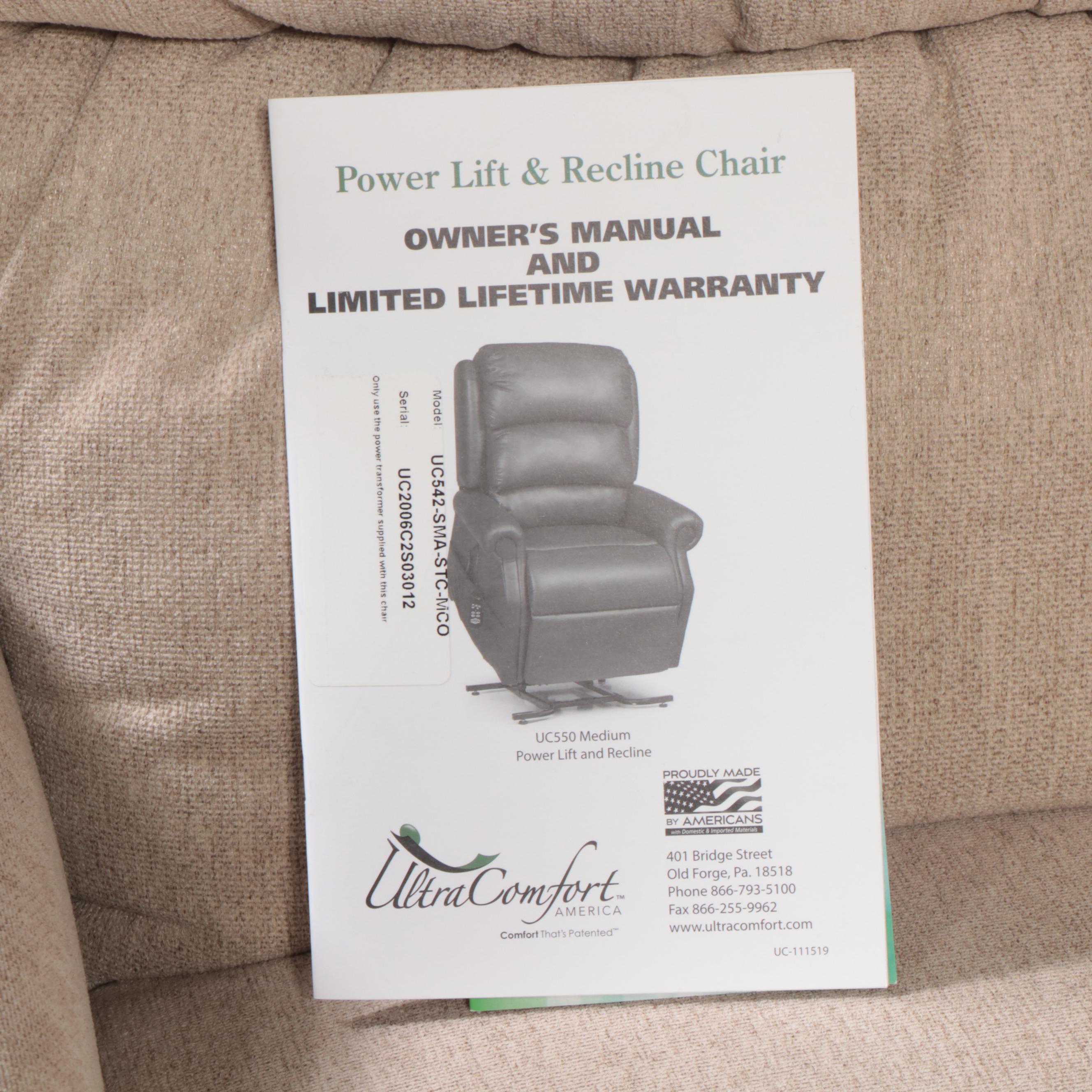 Ultra Comfort America Upholstered Power-Lift Recliner