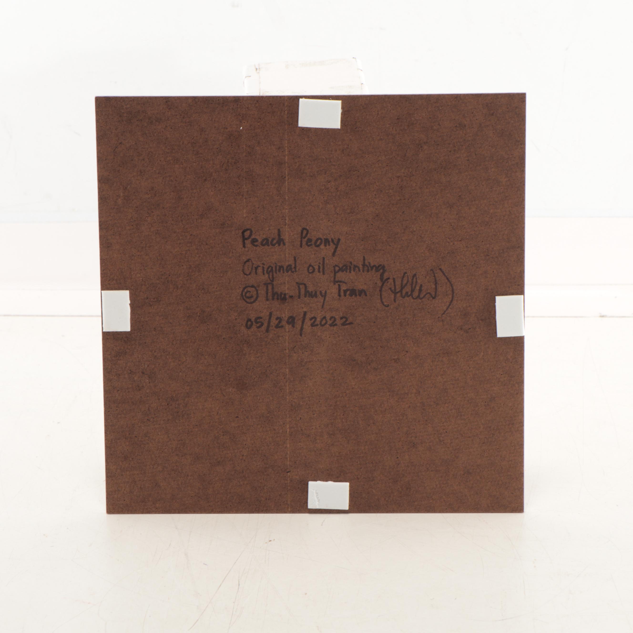 Thu-Thuy Tran Oil Painting "Peach Peony"