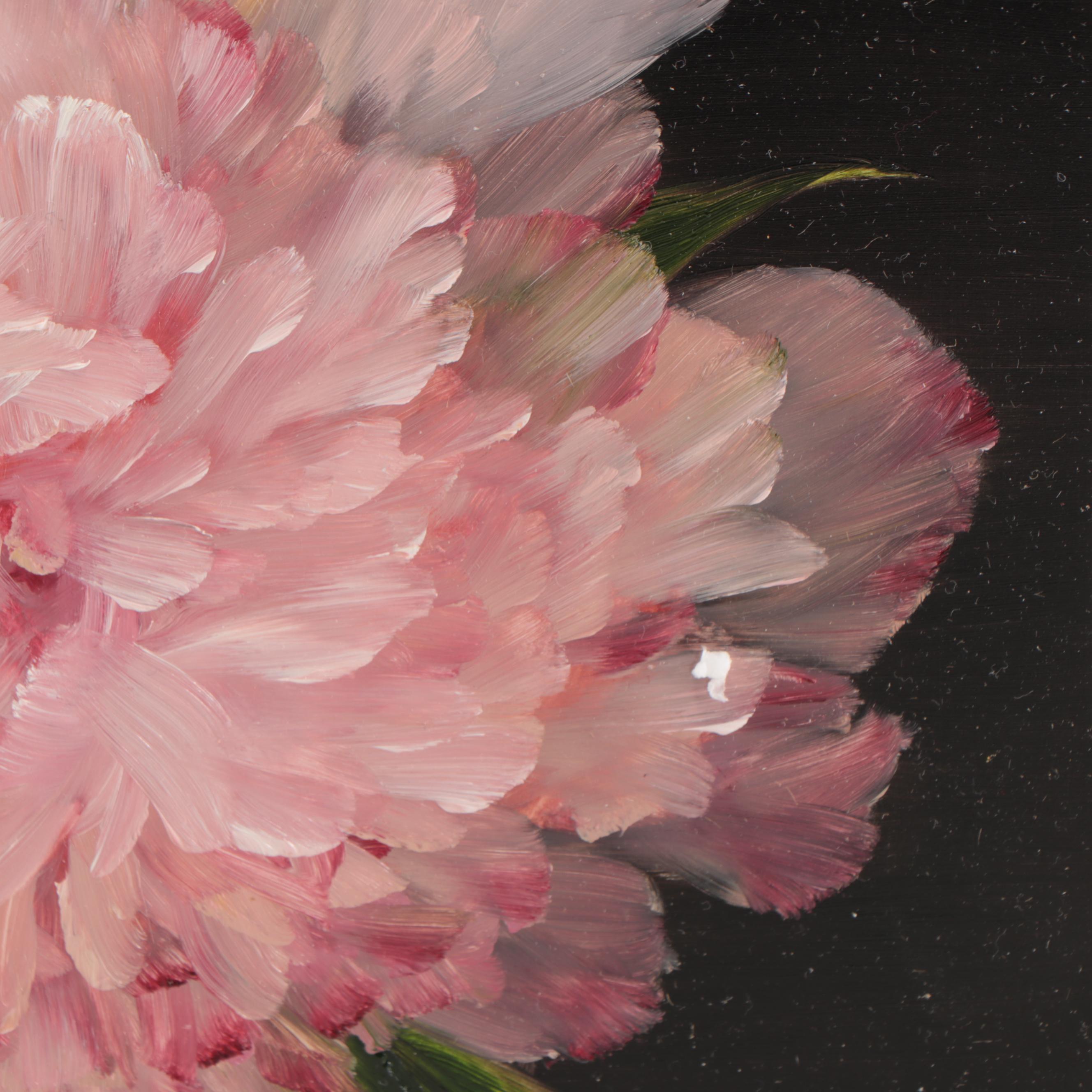 Thu-Thuy Tran Oil Painting "Peach Peony"