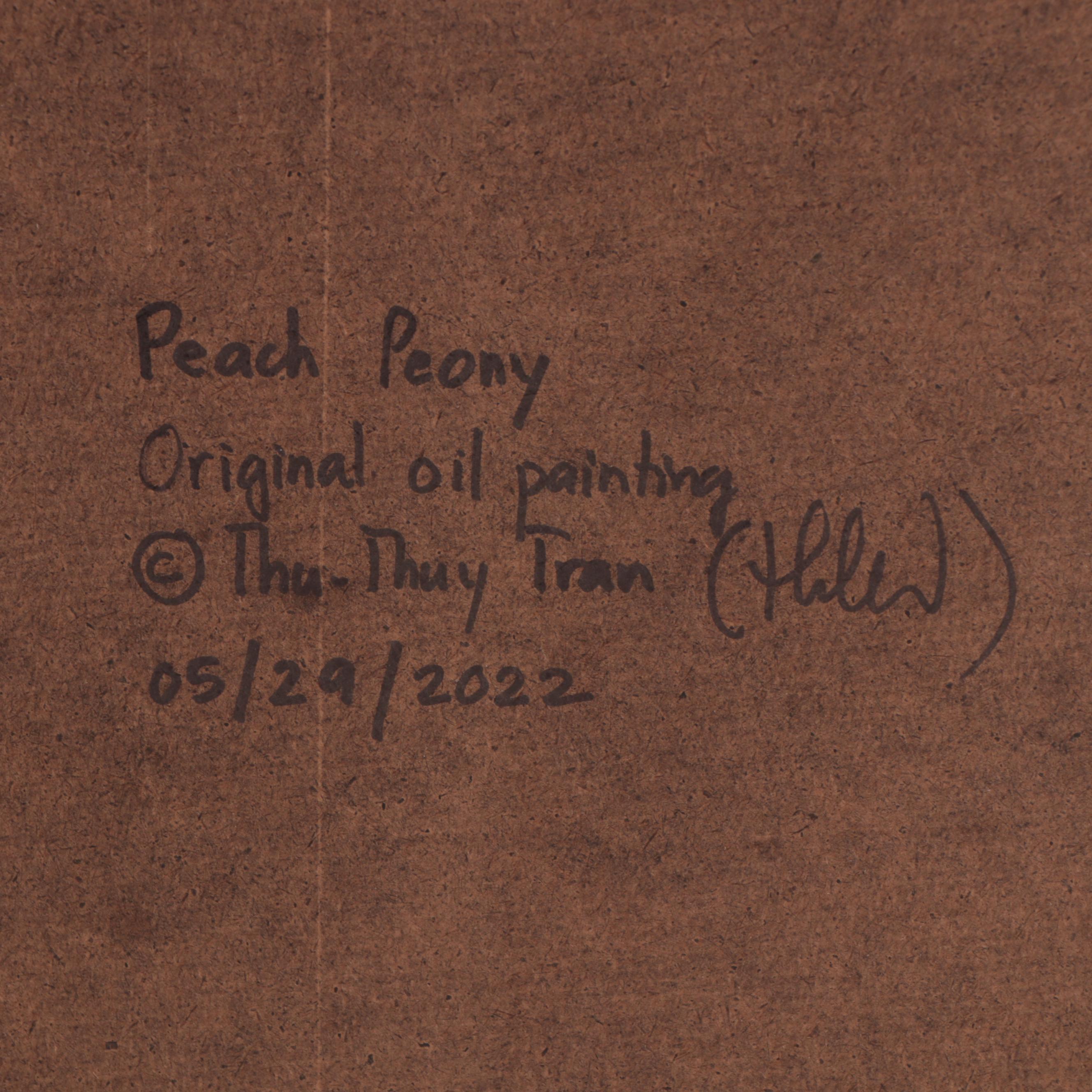 Thu-Thuy Tran Oil Painting "Peach Peony"
