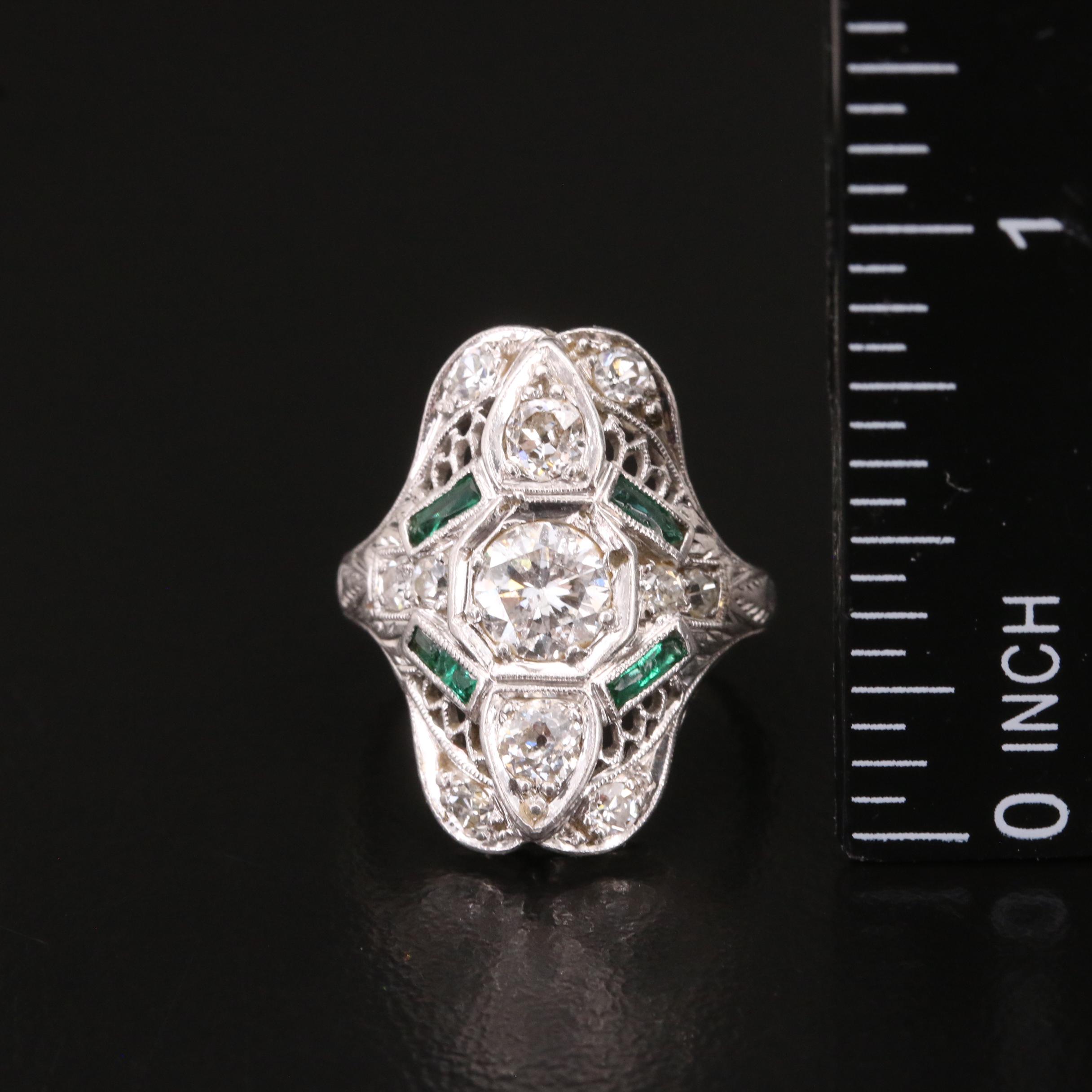 Kobrin Bros. Art Deco Platinum and 1.09 CTW Diamond Ring