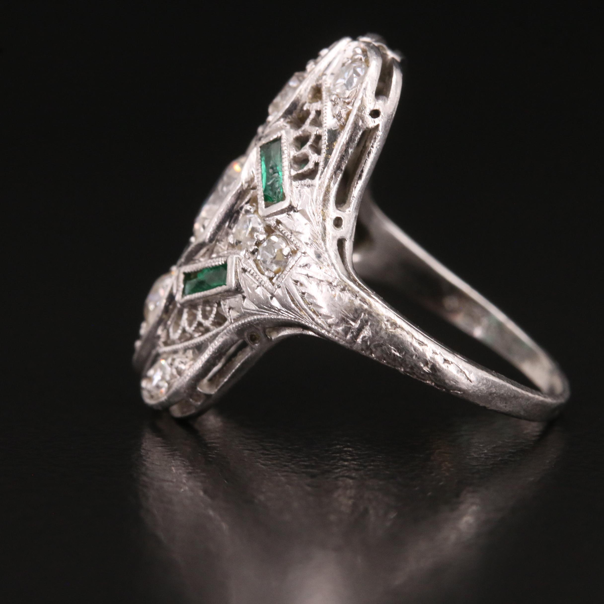 Kobrin Bros. Art Deco Platinum and 1.09 CTW Diamond Ring