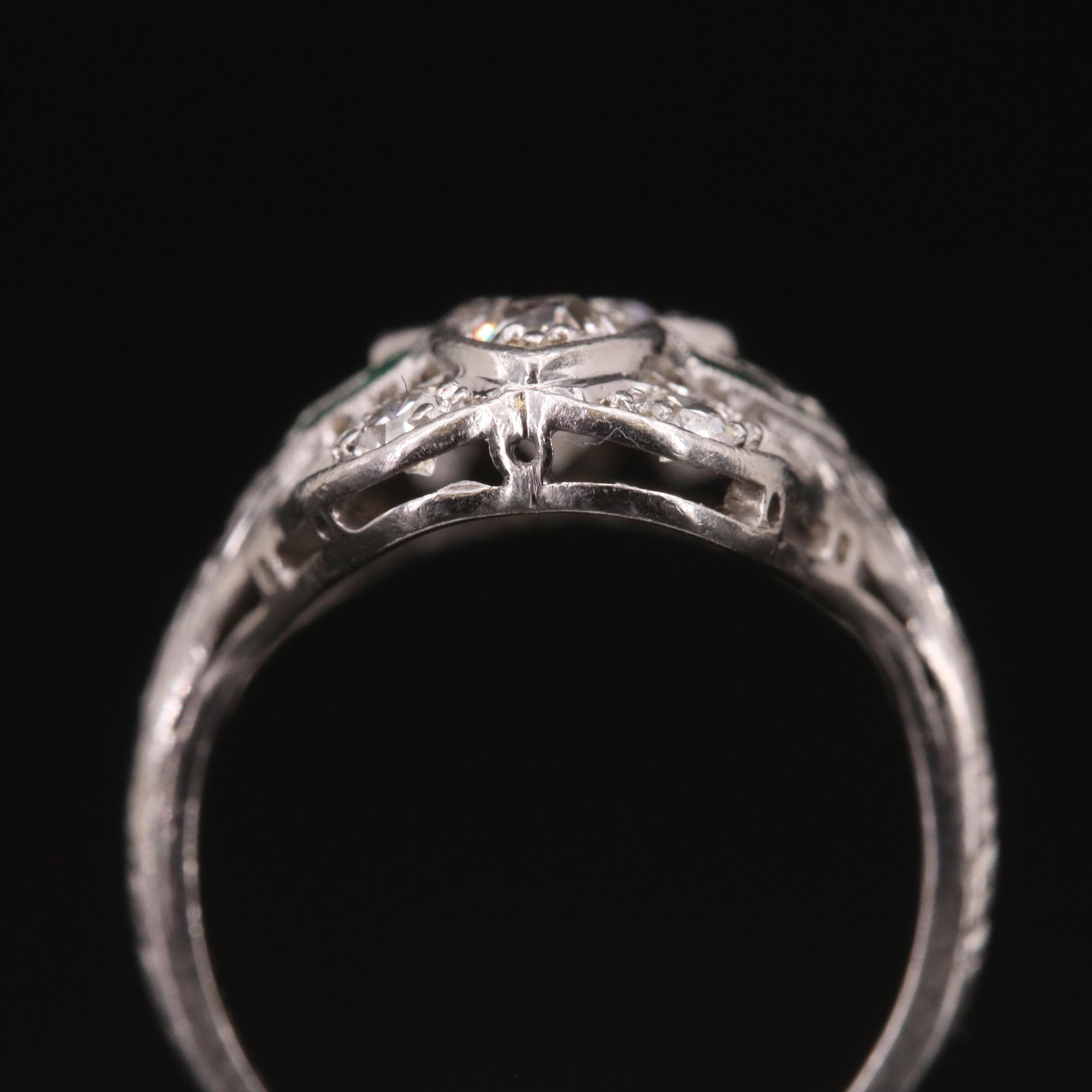 Kobrin Bros. Art Deco Platinum and 1.09 CTW Diamond Ring