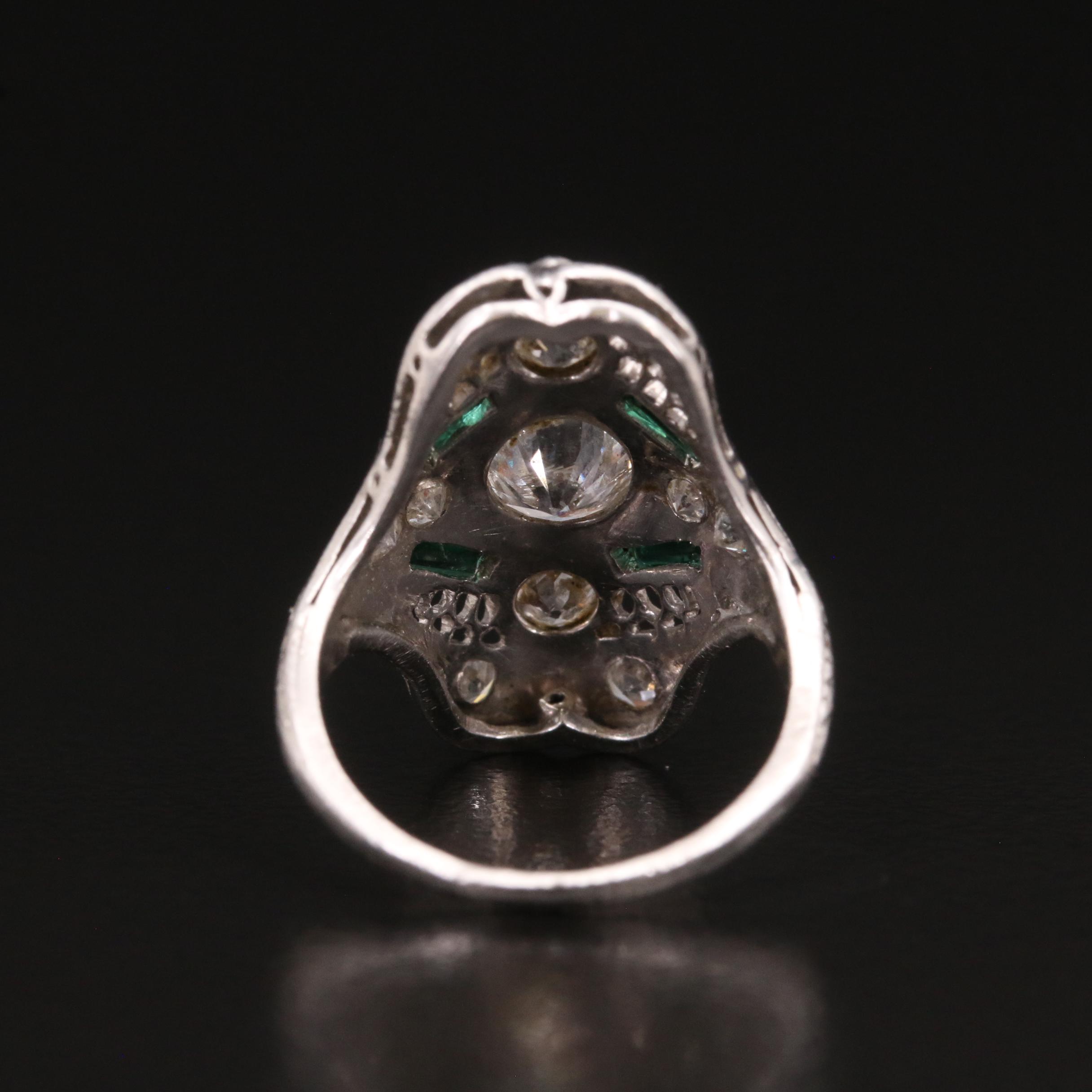 Kobrin Bros. Art Deco Platinum and 1.09 CTW Diamond Ring