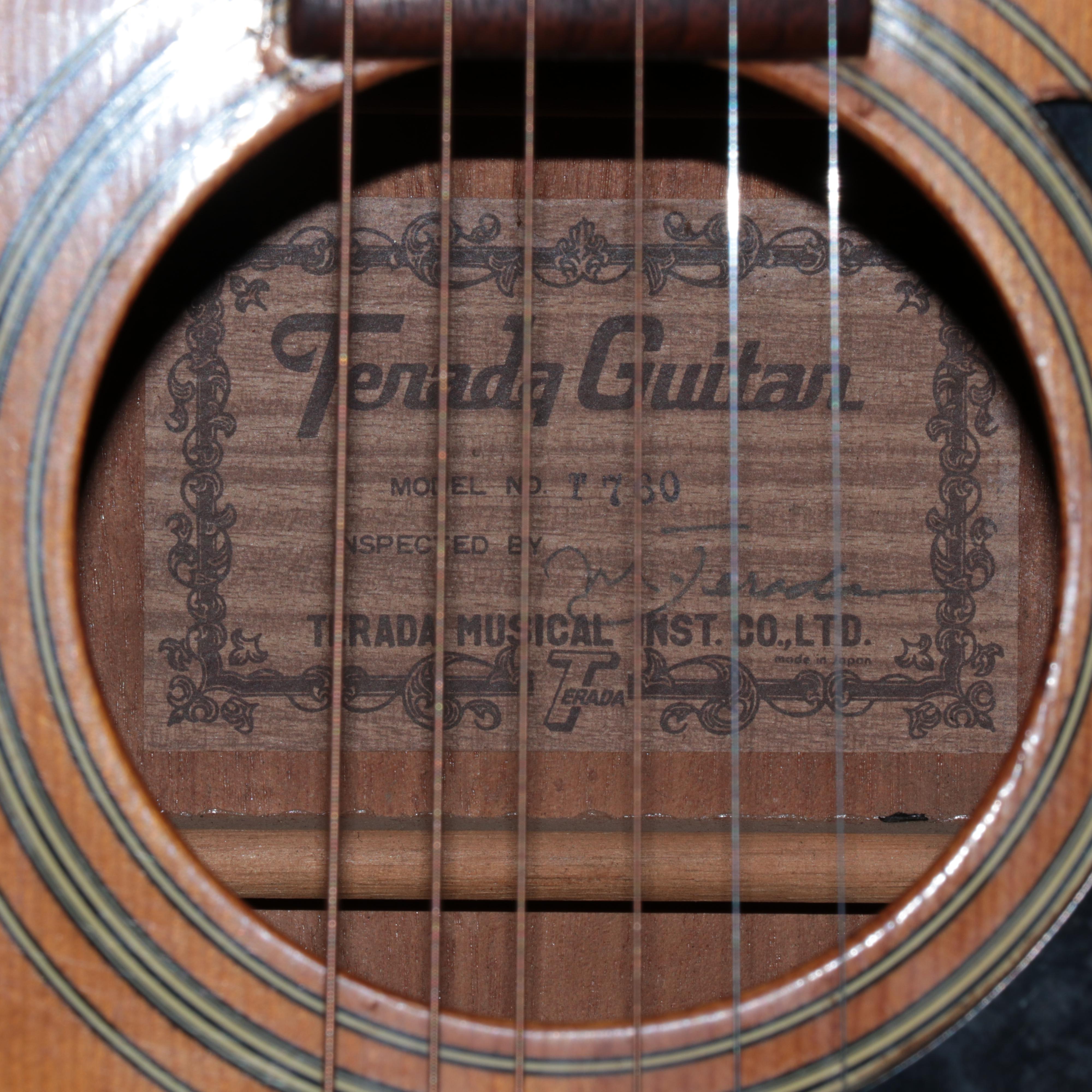 Terada T760 Japanese Six-String Dreadnought Acoustic Guitar, Late 20th Century