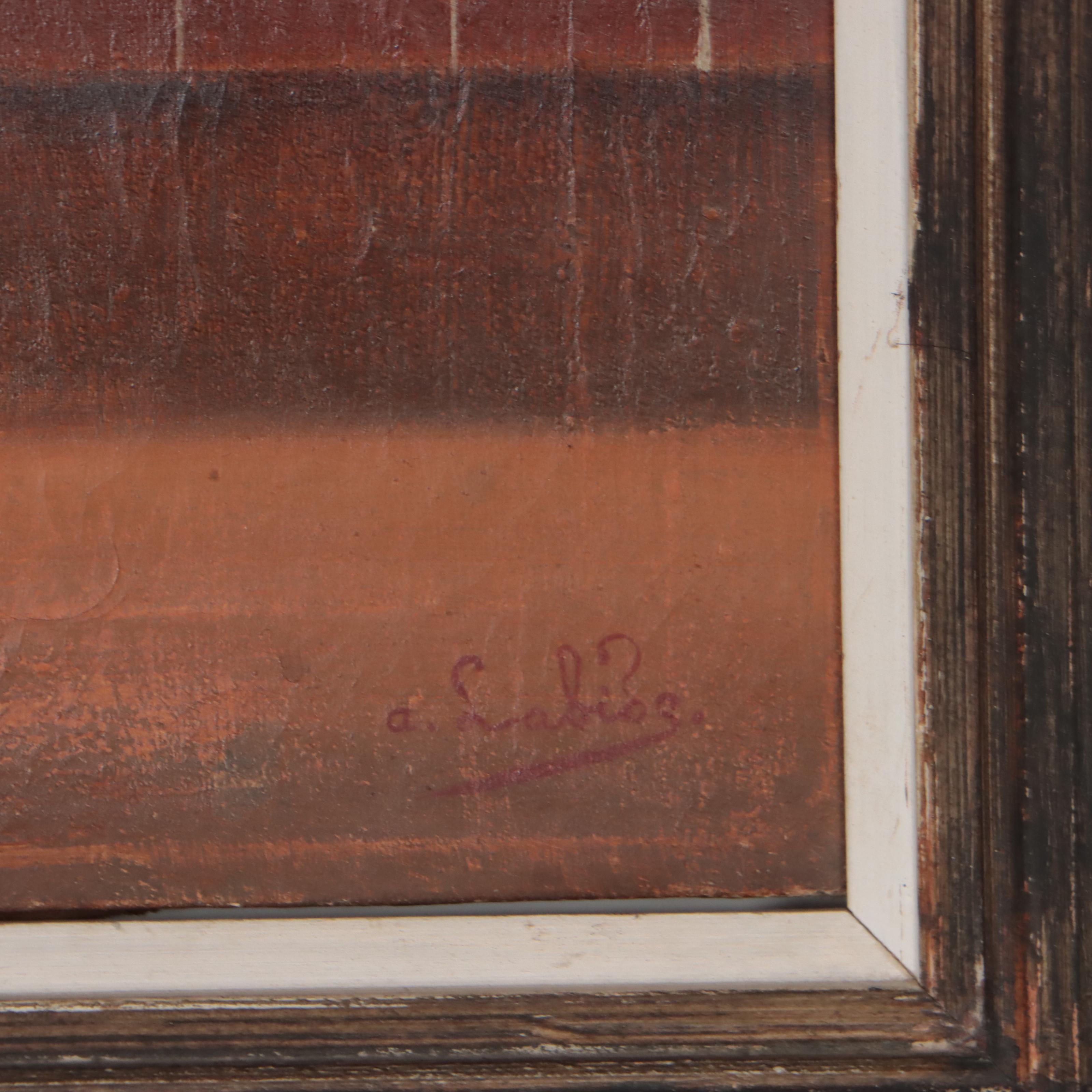 Agapito Labios Oil Painting of Young Girl, Circa 1970