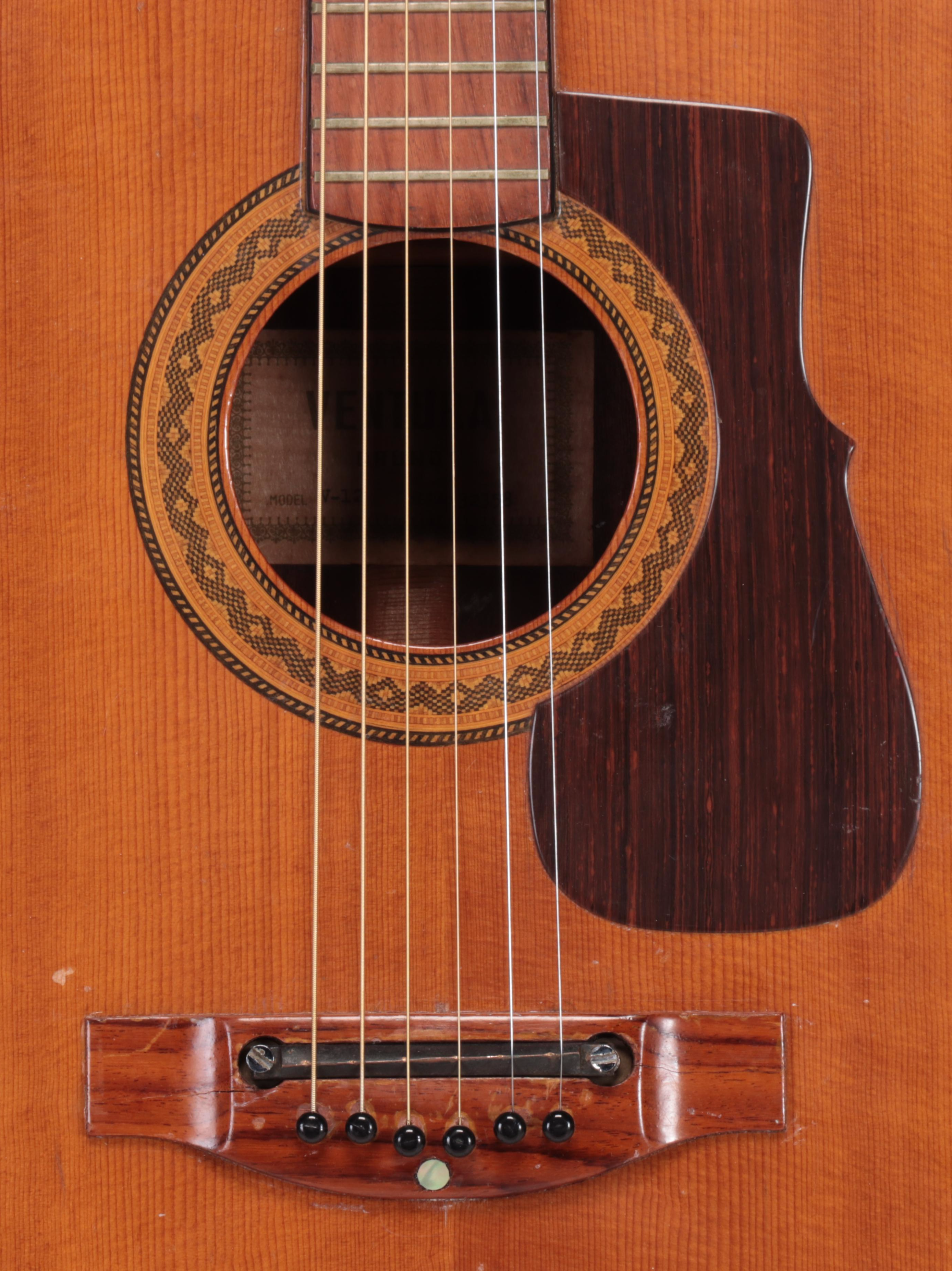 Ventura Bruno V-12 Six-String Acoustic Guitar, Mid-20th Century