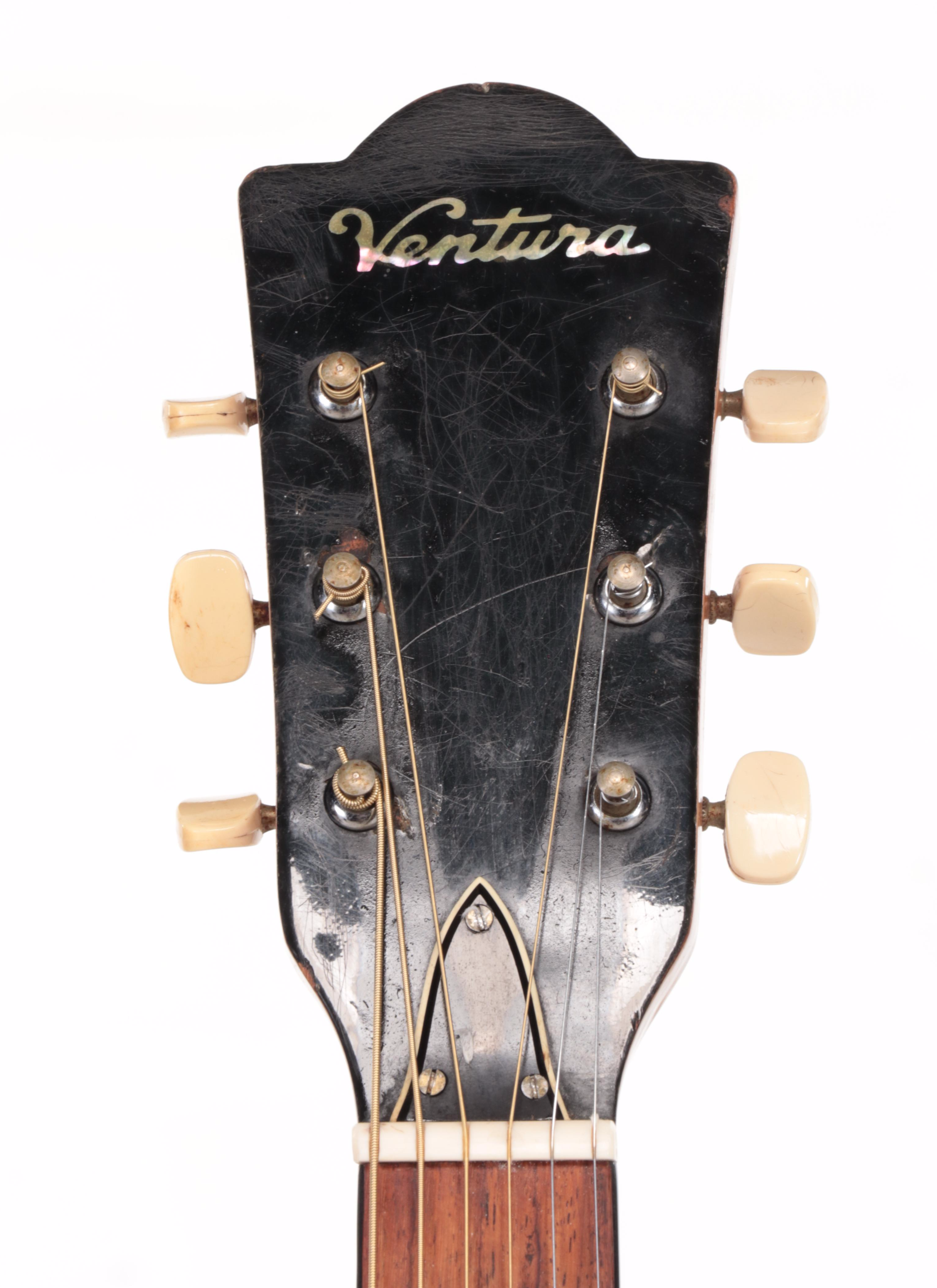 Ventura Bruno V-12 Six-String Acoustic Guitar, Mid-20th Century