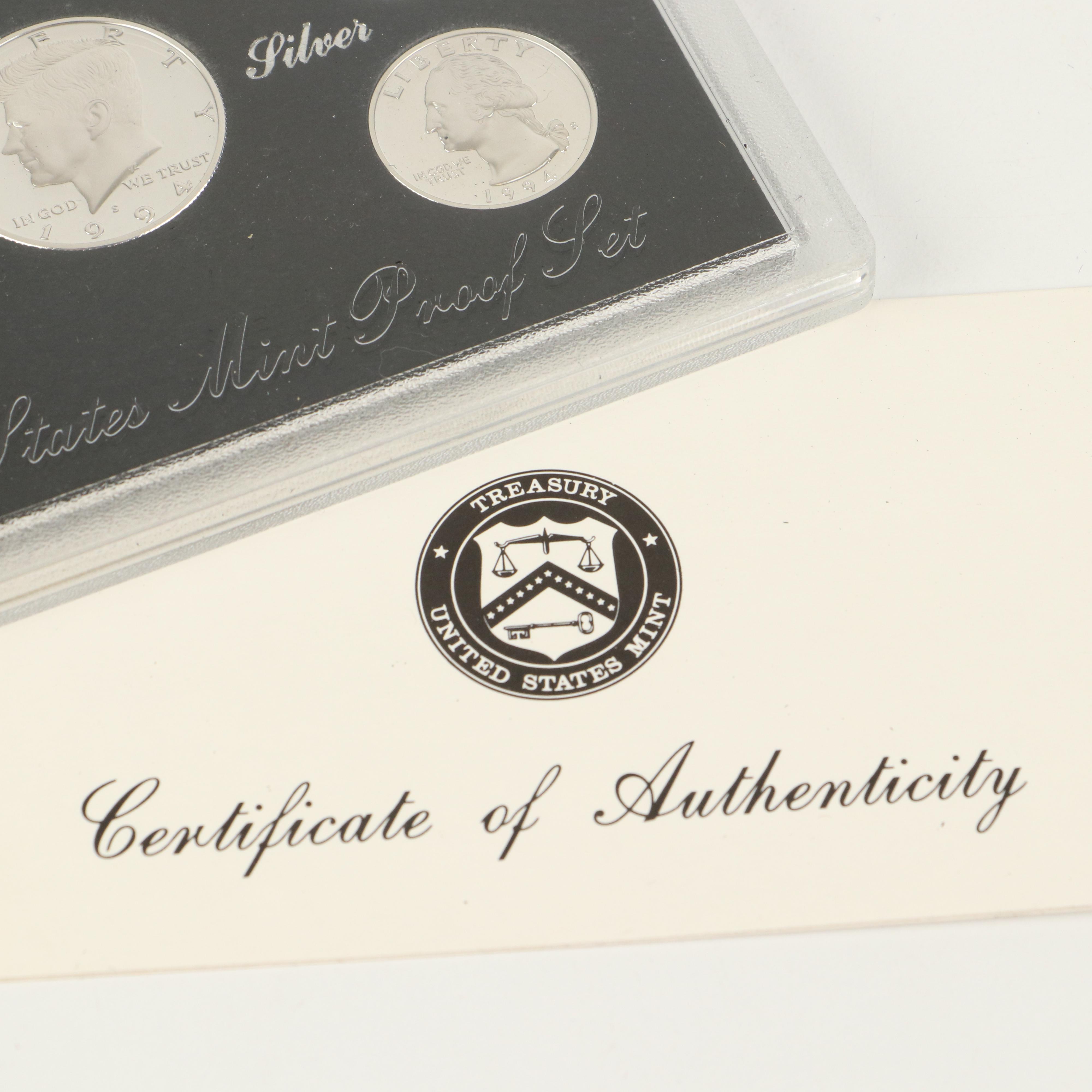 Seven United States Silver Proof Sets