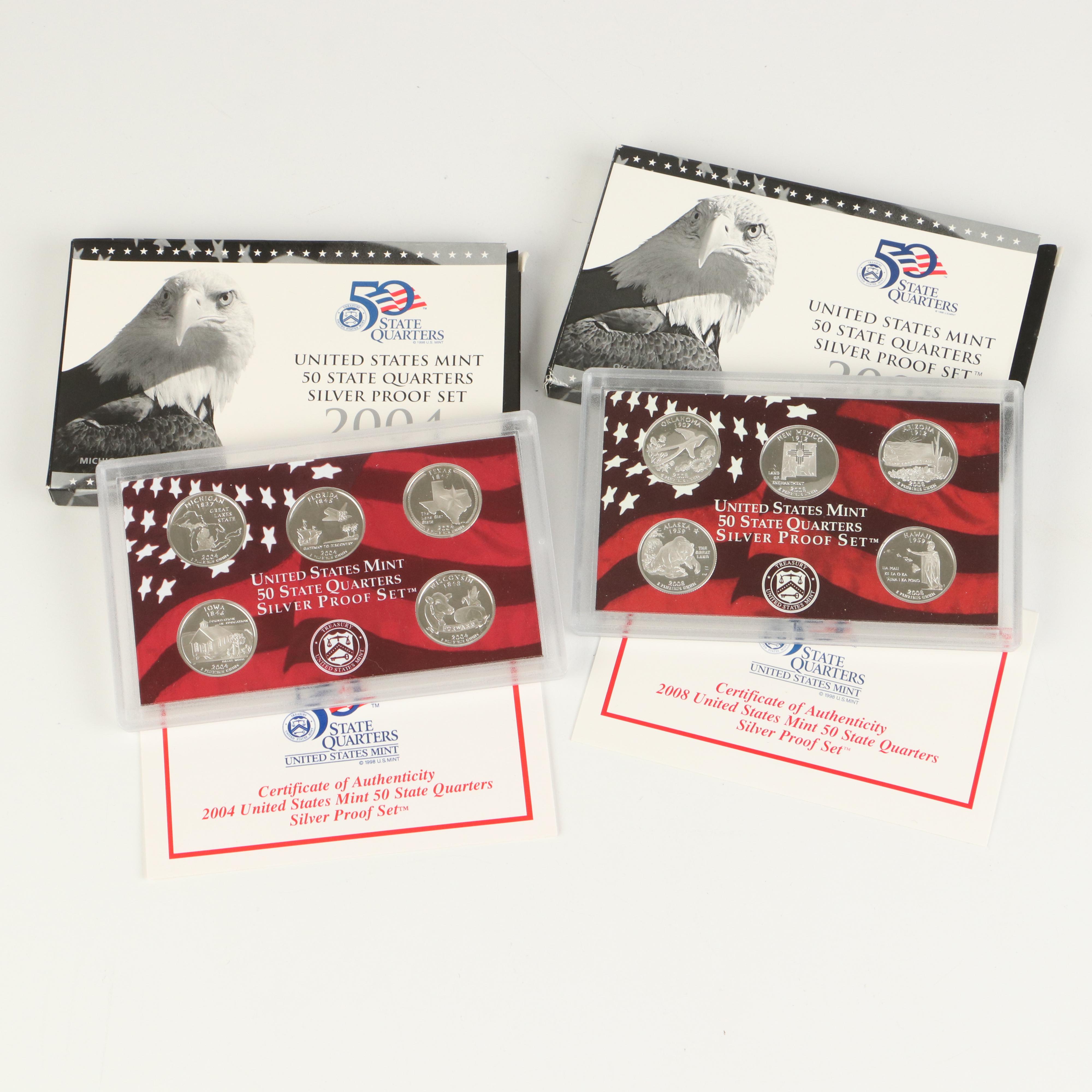Seven United States Silver Proof Sets