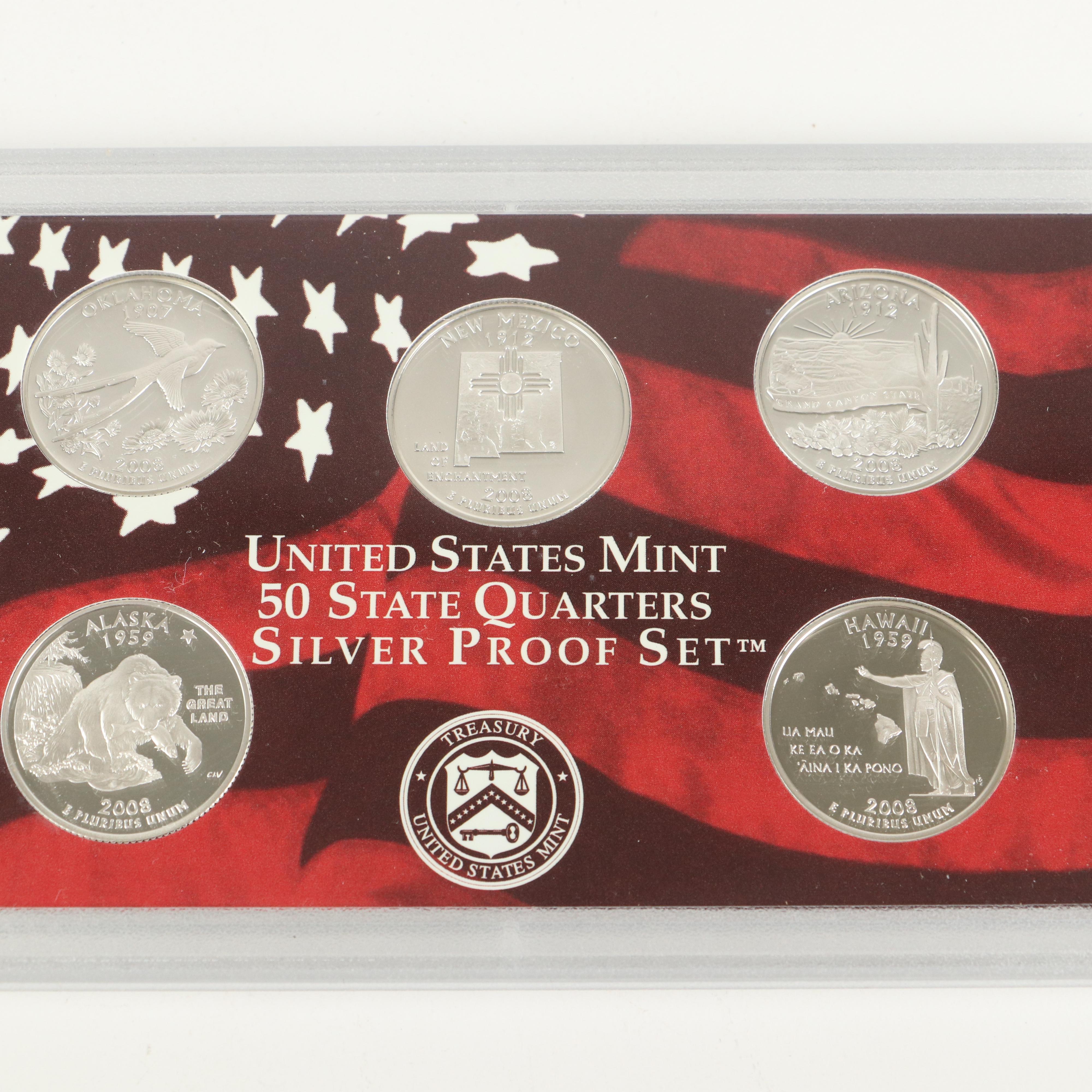 Seven United States Silver Proof Sets