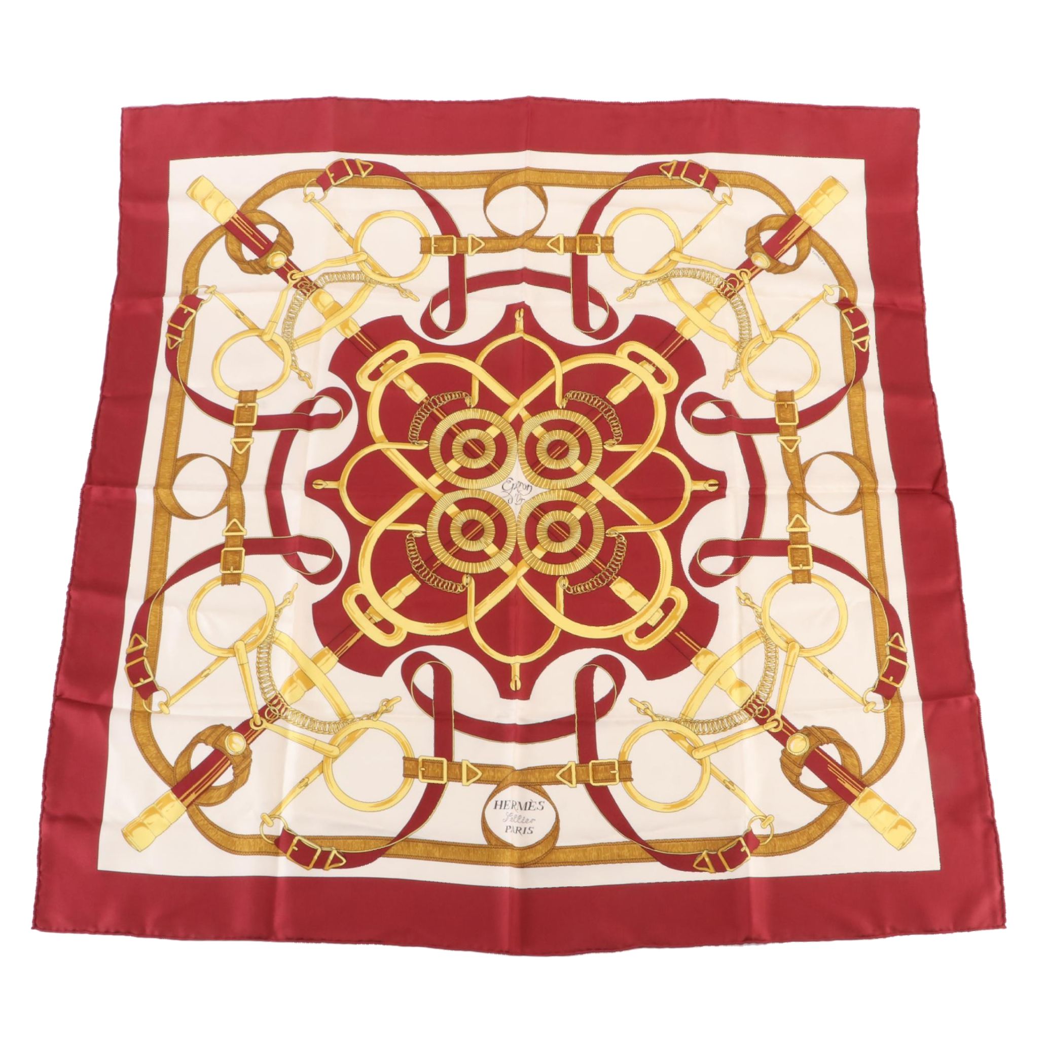 Hermès "Eperon d'Or" Scarf 90 in Silk Twill