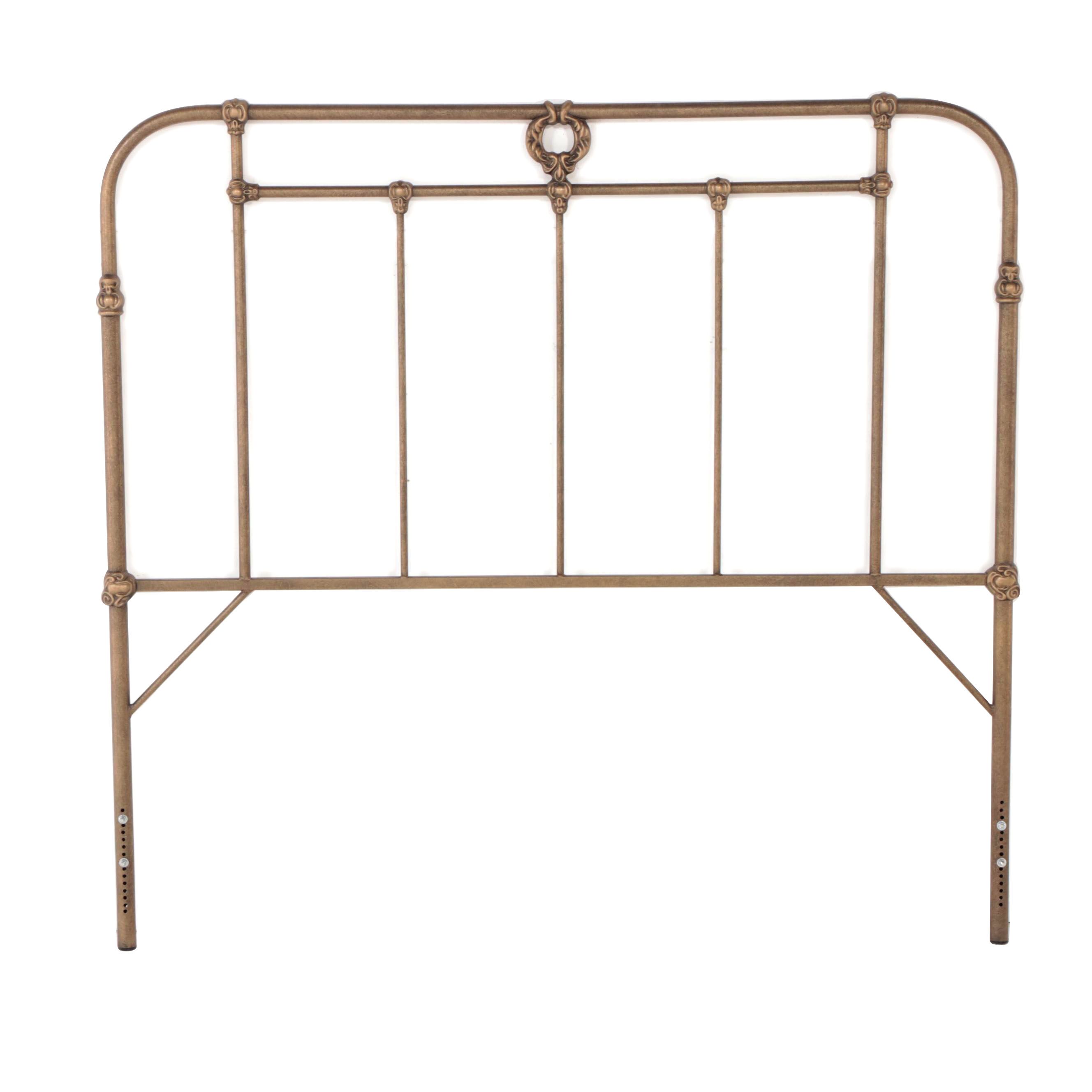 Victorian Style Gilt Metal Queen Size Headboard