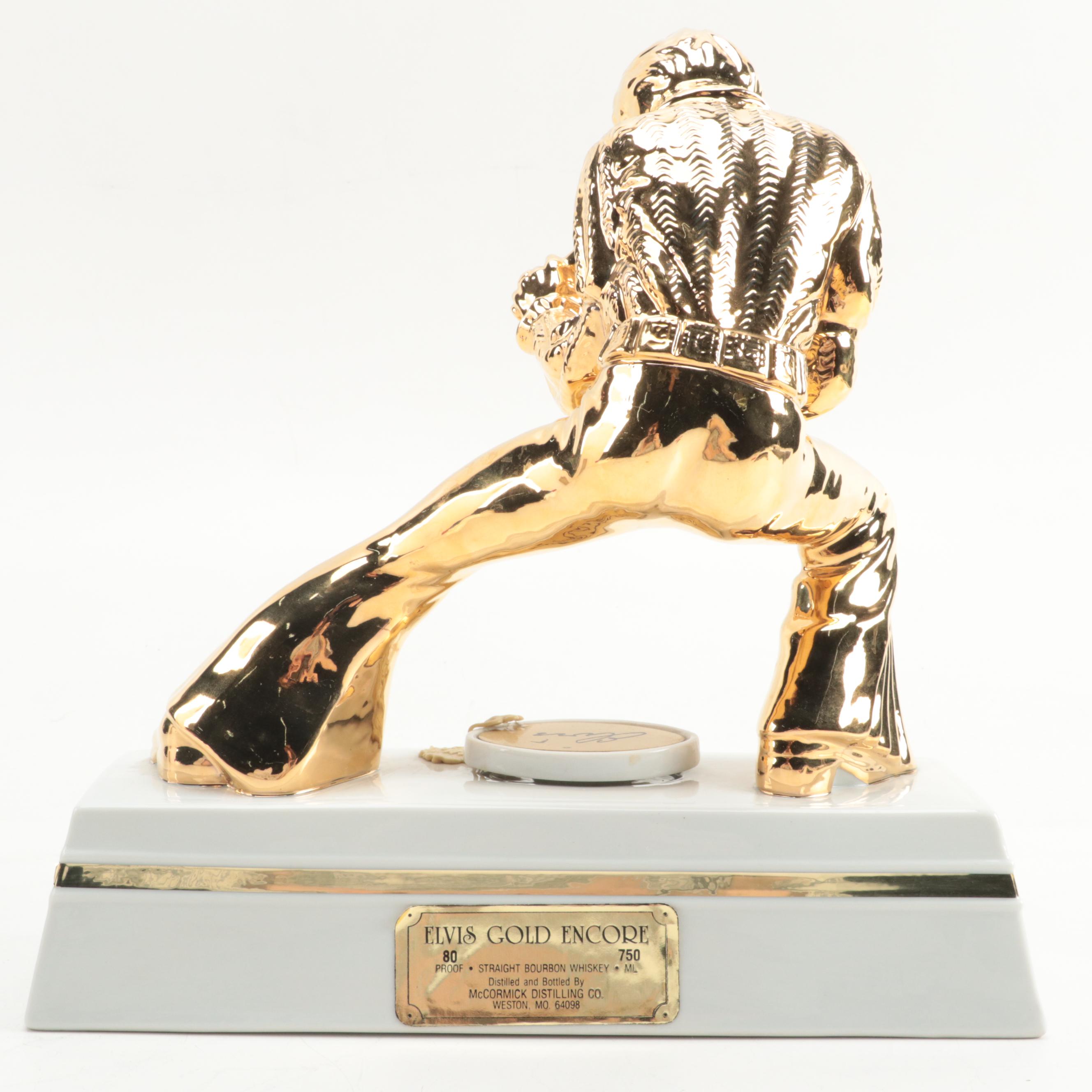 McCormick Elvis Gold Encore Ceramic Whiskey Decanter