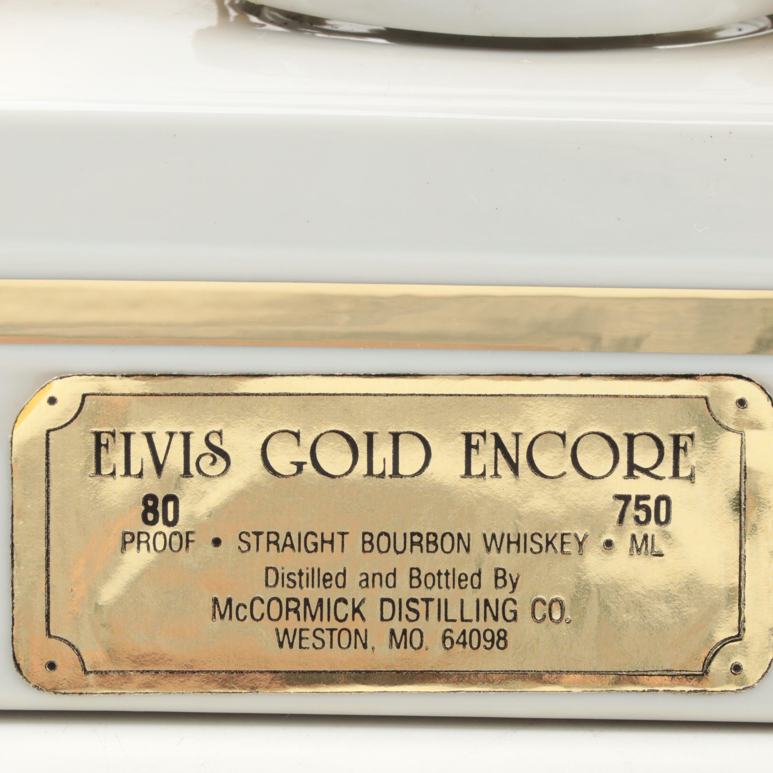 McCormick Elvis Gold Encore Ceramic Whiskey Decanter
