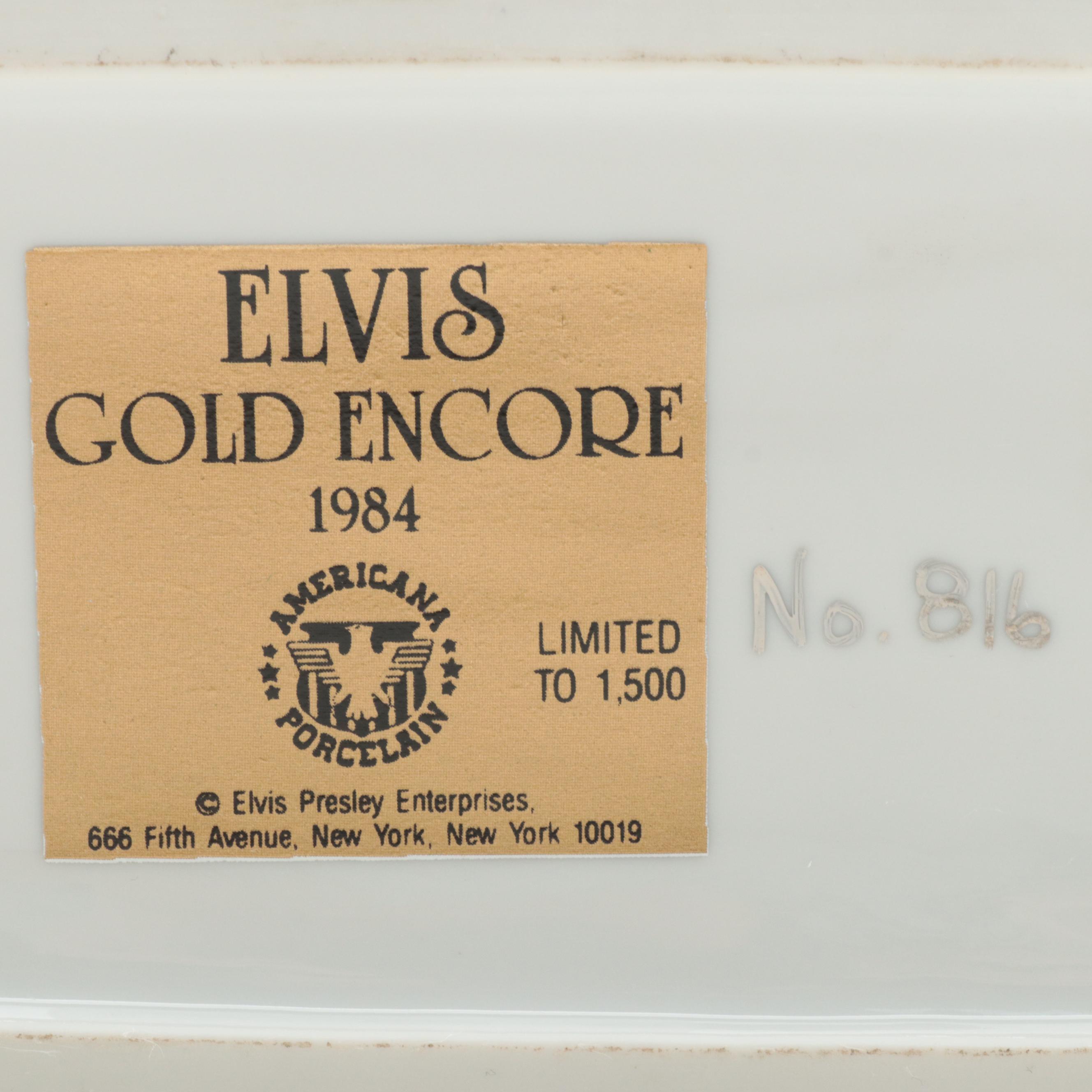 McCormick Elvis Gold Encore Ceramic Whiskey Decanter