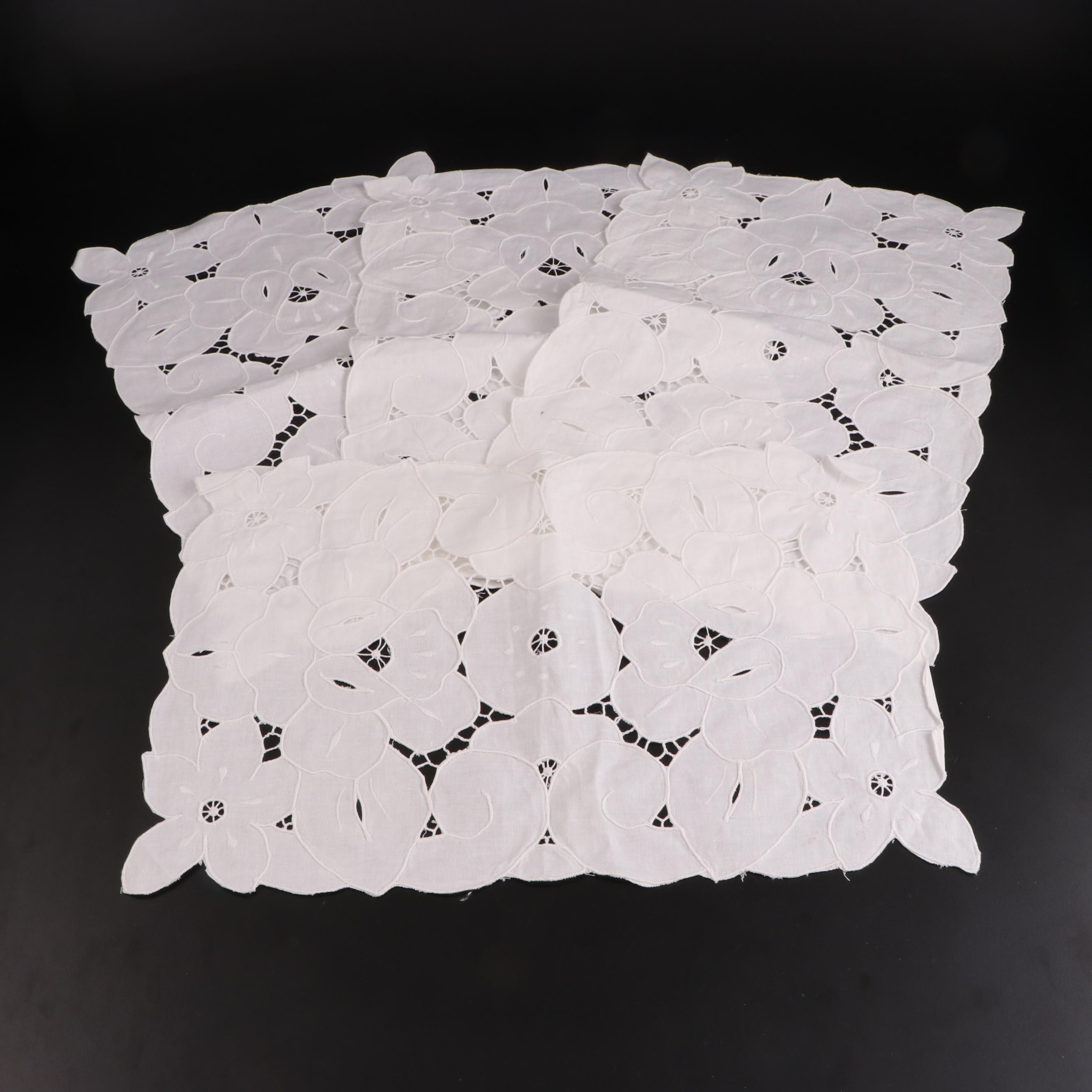 Matouk Belgian Linen and Polyester Napkins, Other Appliqué and Vintage Napkins