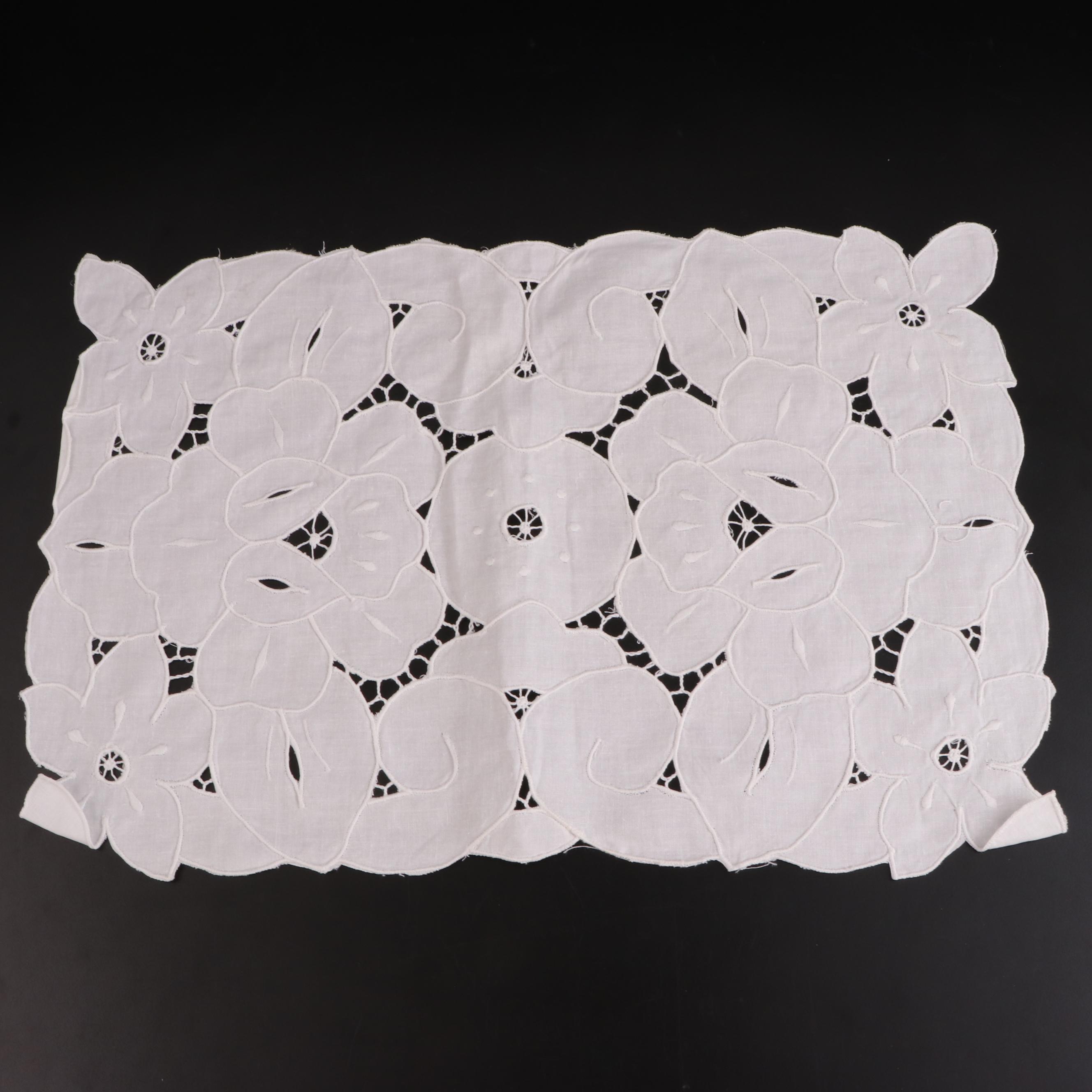 Matouk Belgian Linen and Polyester Napkins, Other Appliqué and Vintage Napkins