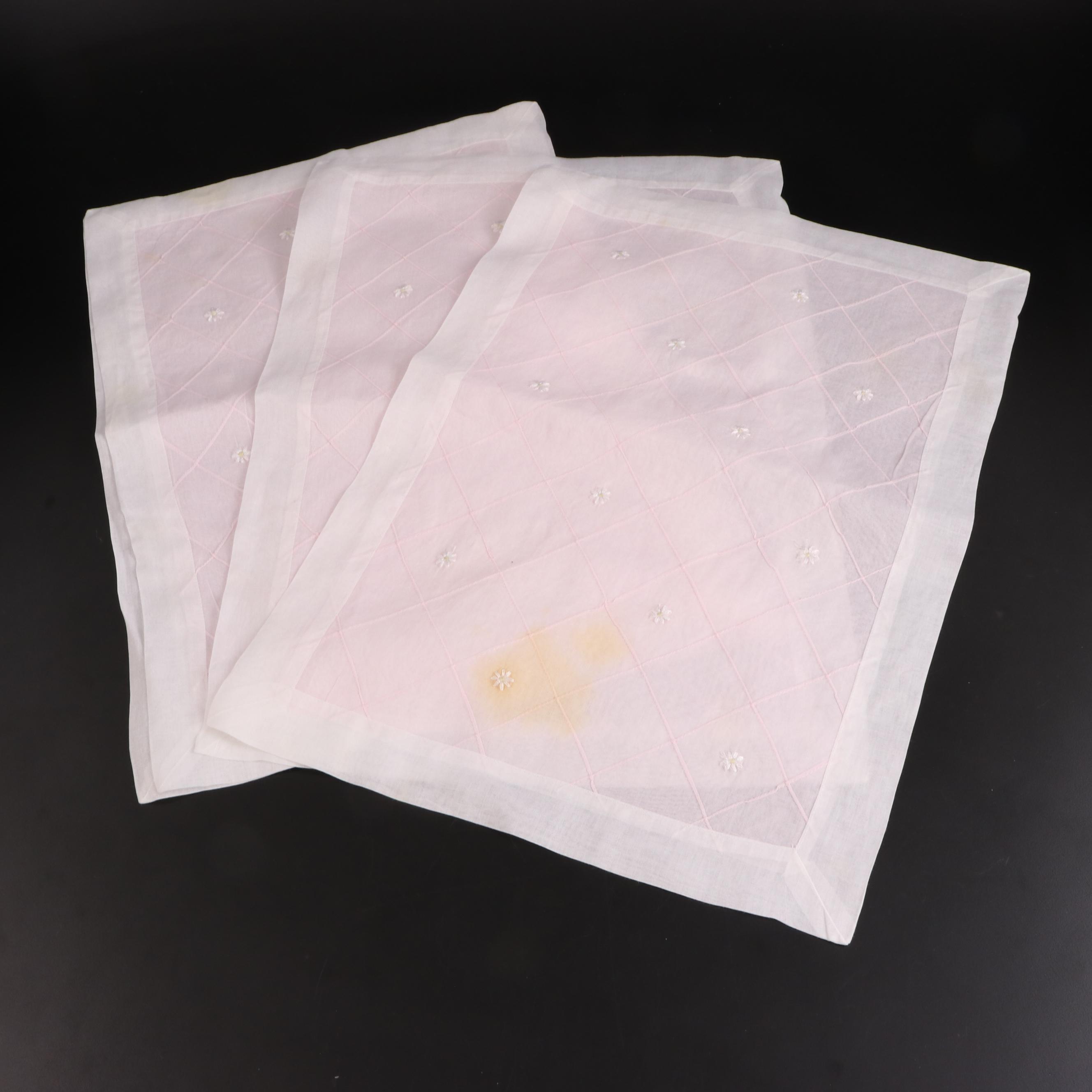 Matouk Belgian Linen and Polyester Napkins, Other Appliqué and Vintage Napkins