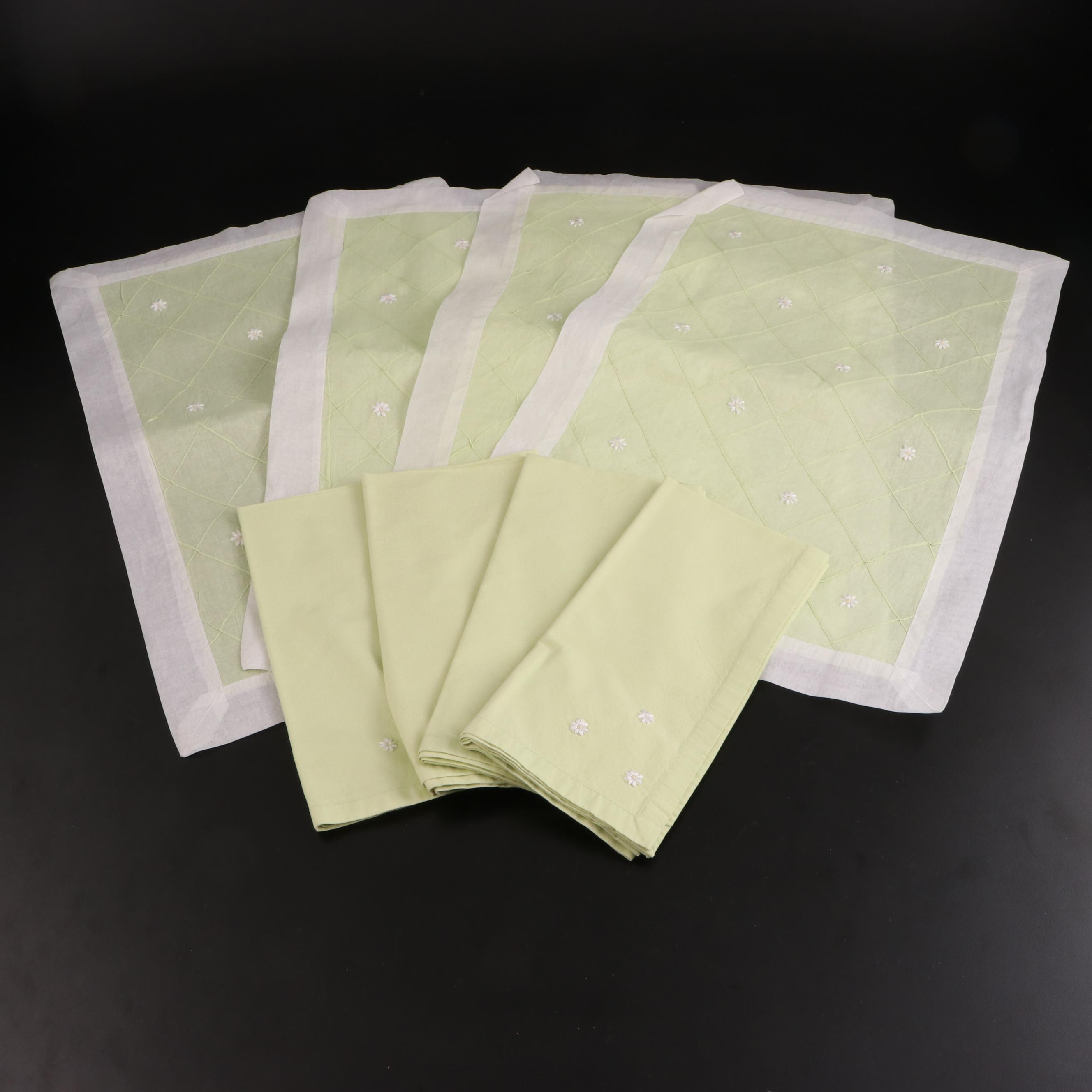 Matouk Belgian Linen and Polyester Napkins, Other Appliqué and Vintage Napkins