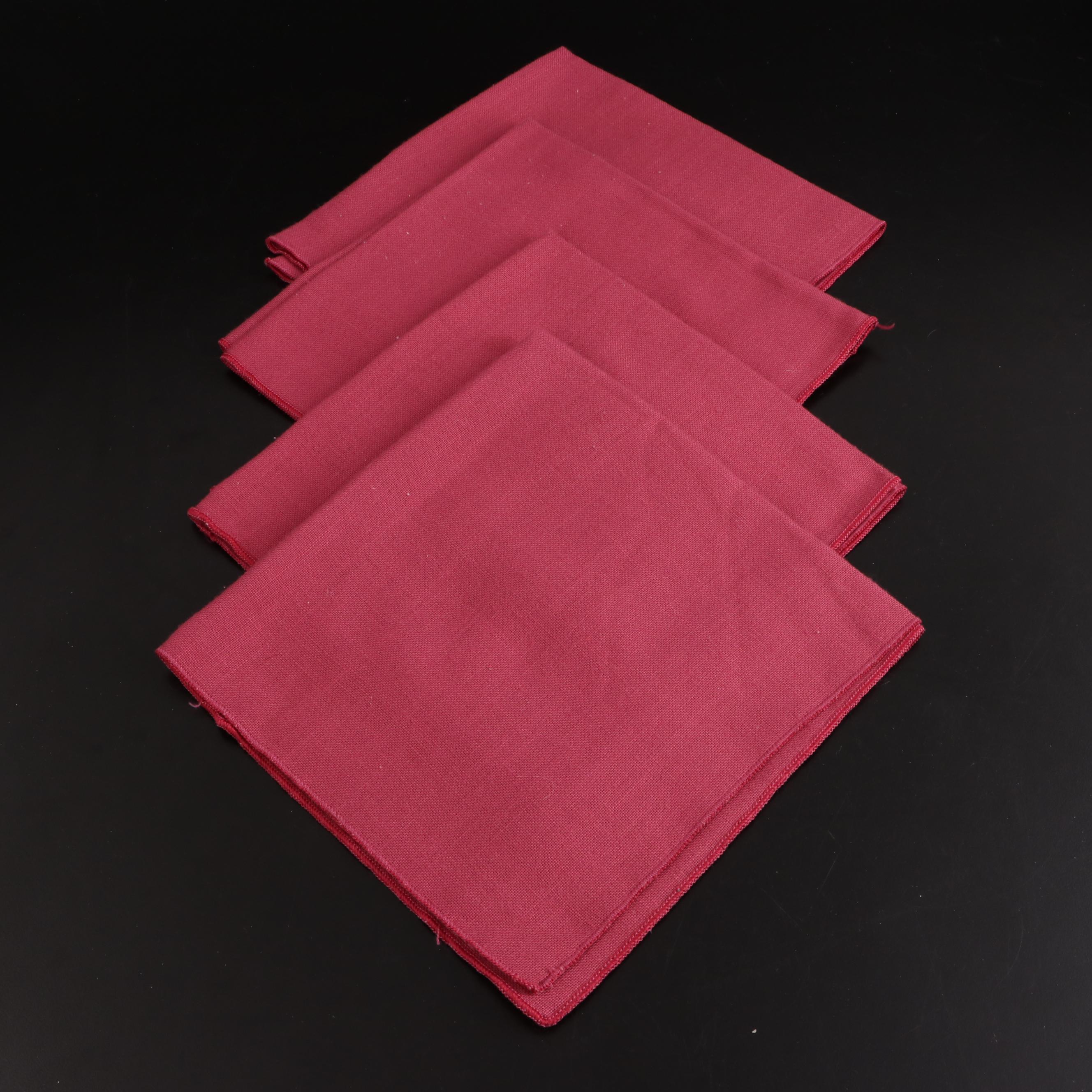 Matouk Belgian Linen and Polyester Napkins, Other Appliqué and Vintage Napkins