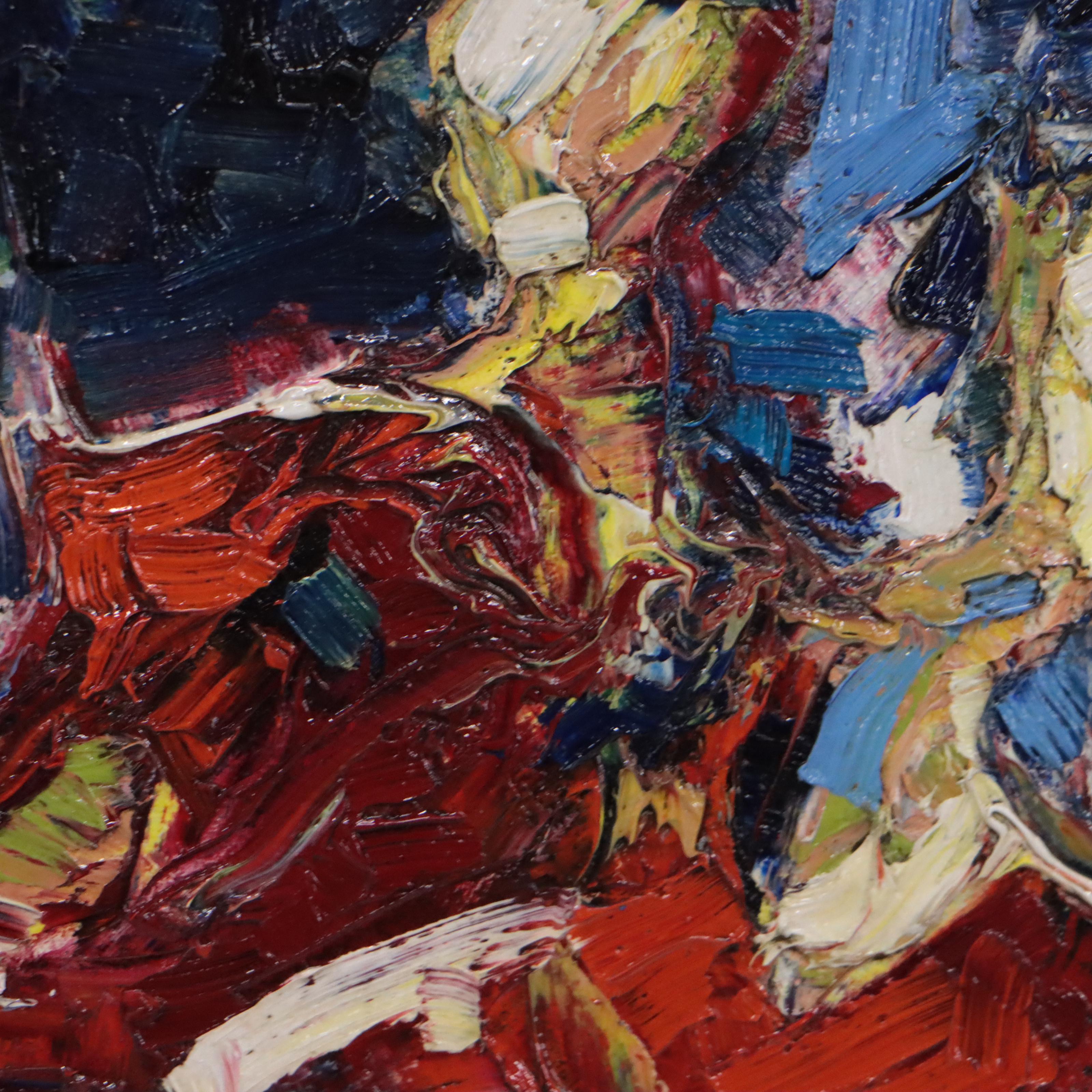 Serguei Novitchkov Abstract Impasto Oil Painting "Hollywood," 2022