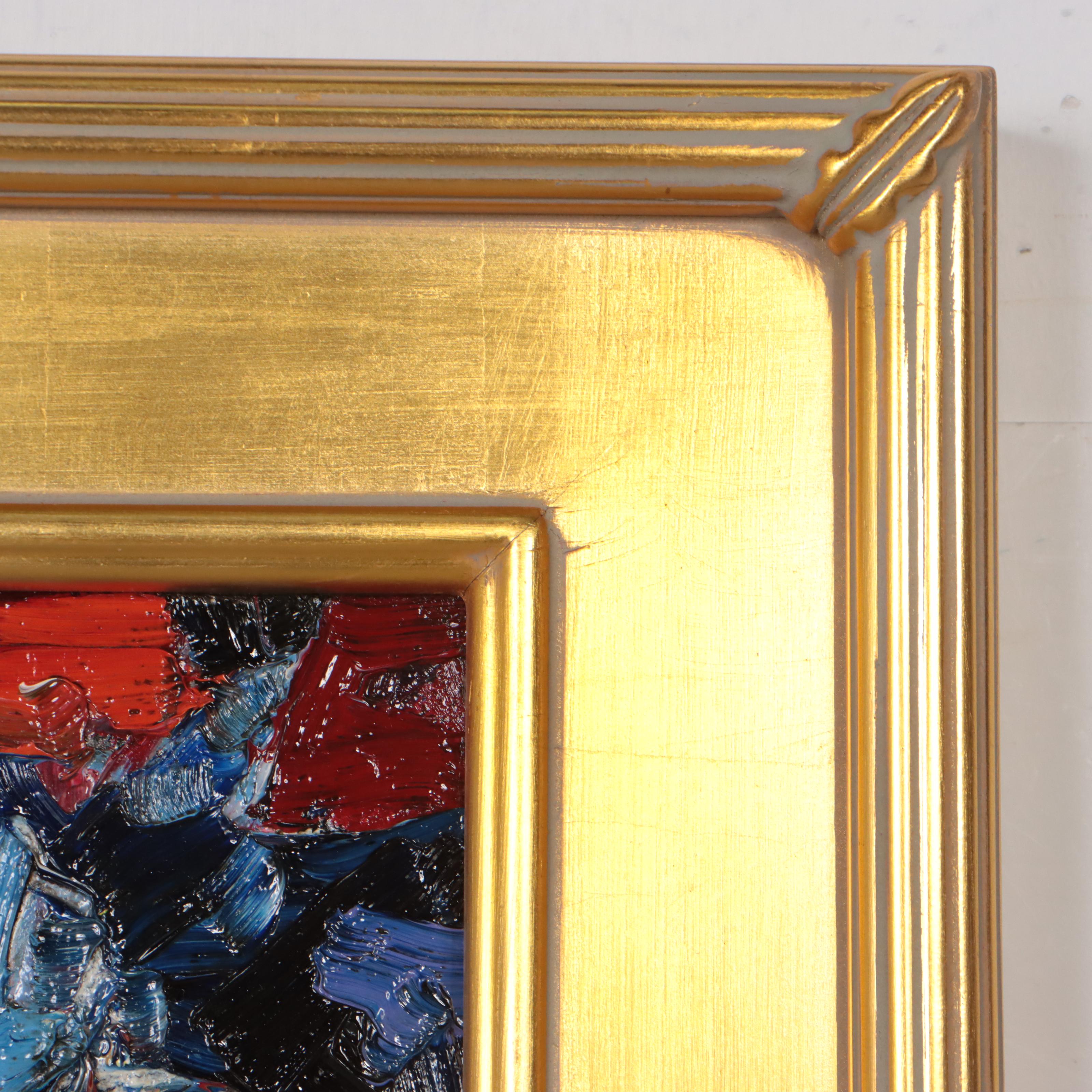 Serguei Novitchkov Abstract Impasto Oil Painting "Hollywood," 2022