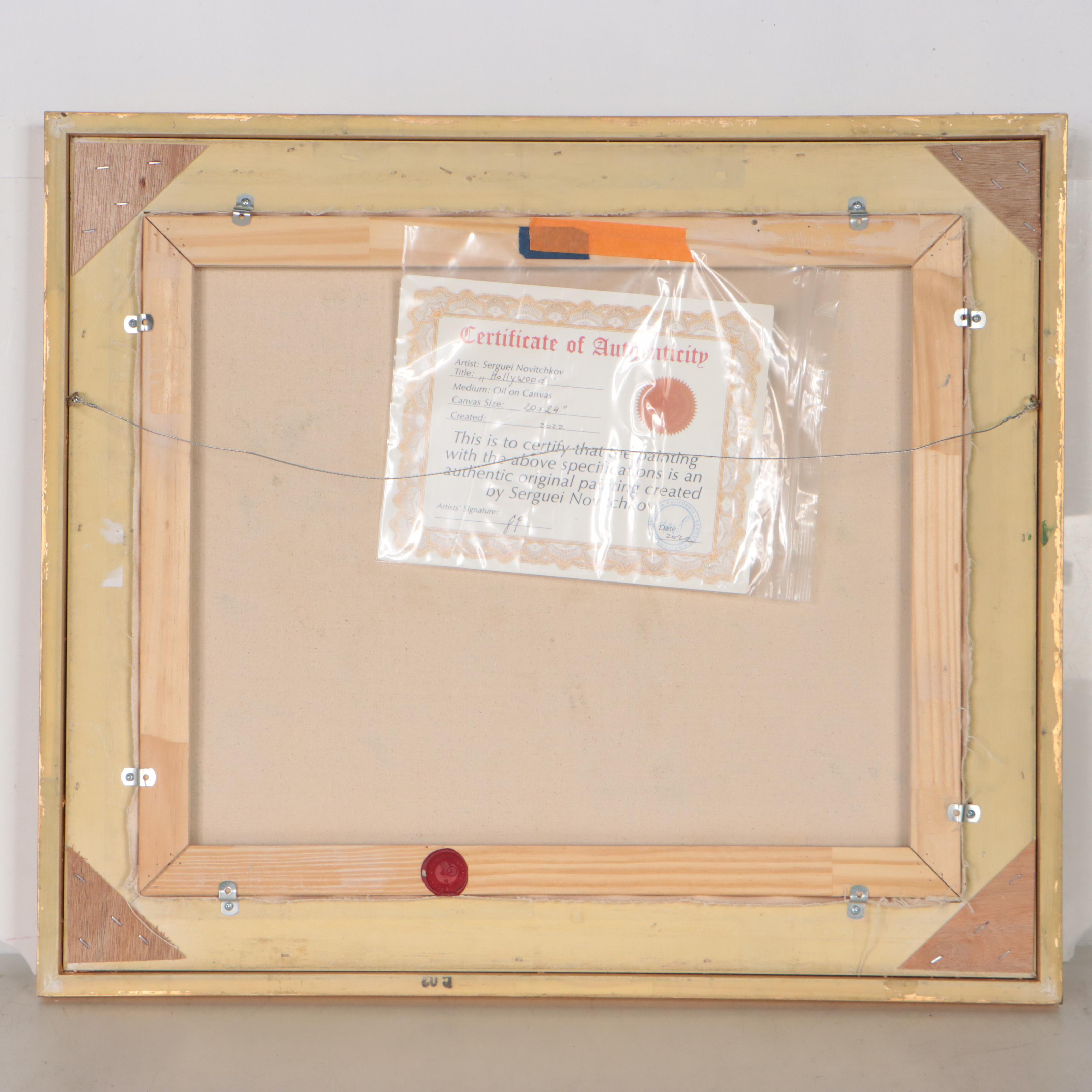 Serguei Novitchkov Abstract Impasto Oil Painting "Hollywood," 2022