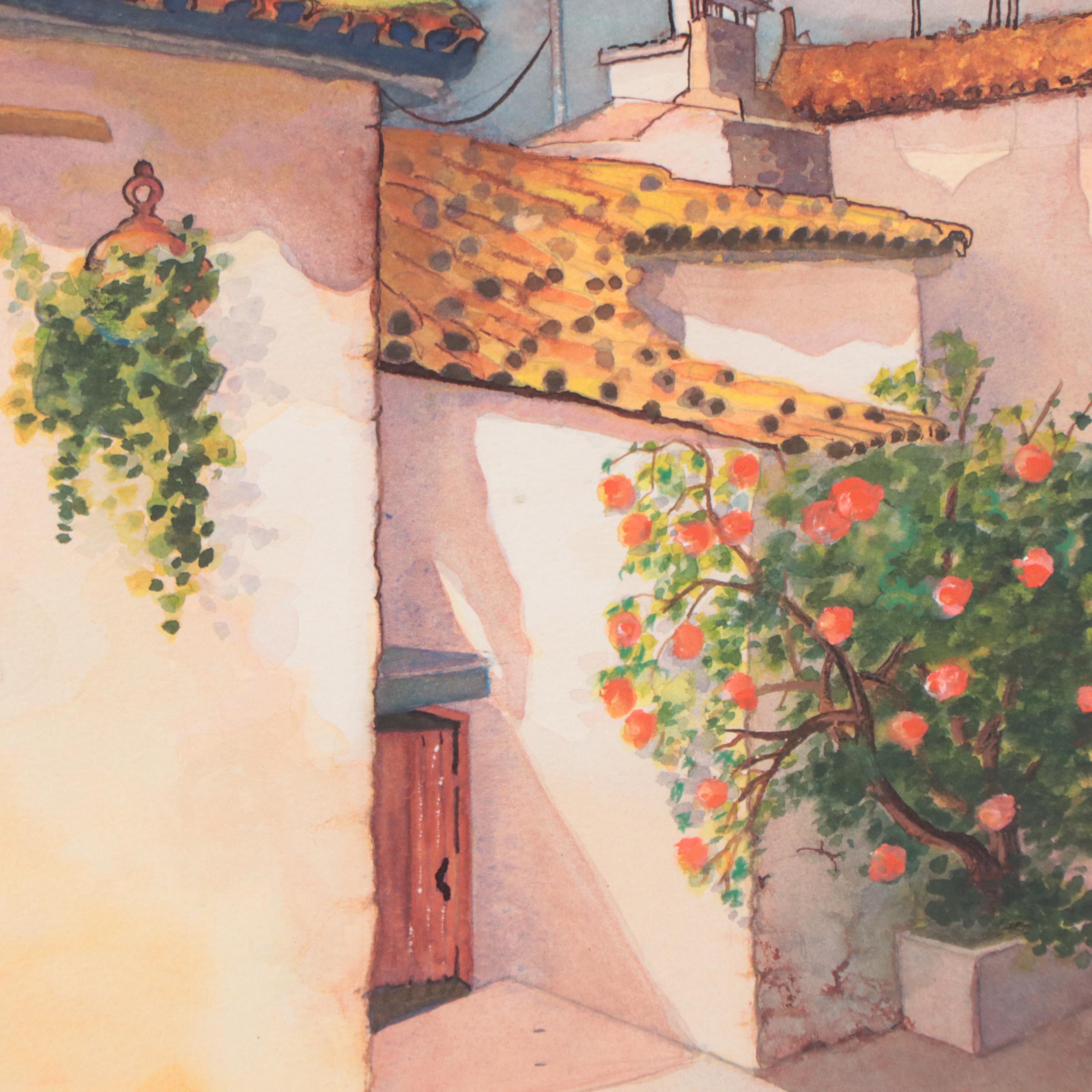 Ed Klein Watercolor Painting "The Orange Tree," 2003
