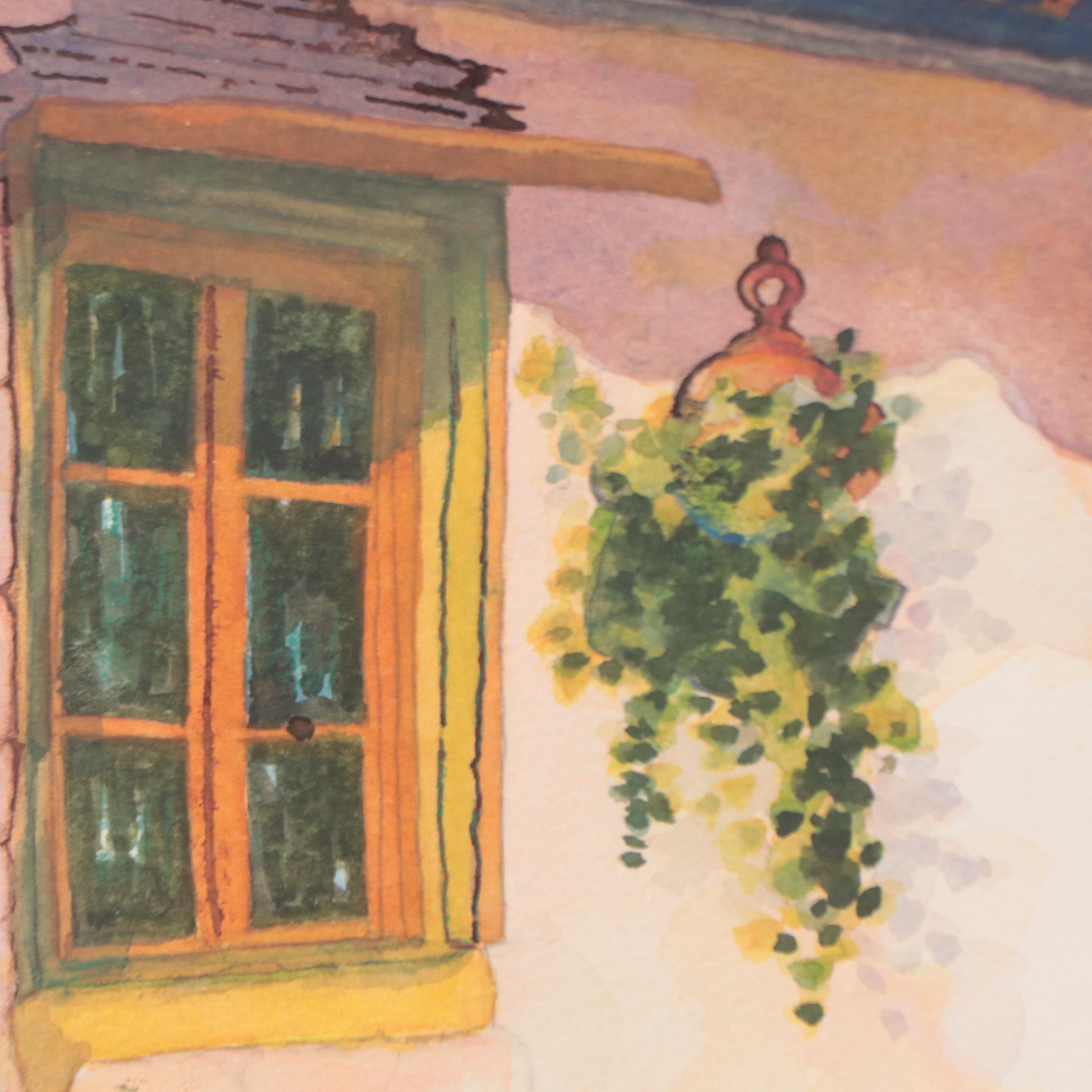 Ed Klein Watercolor Painting "The Orange Tree," 2003