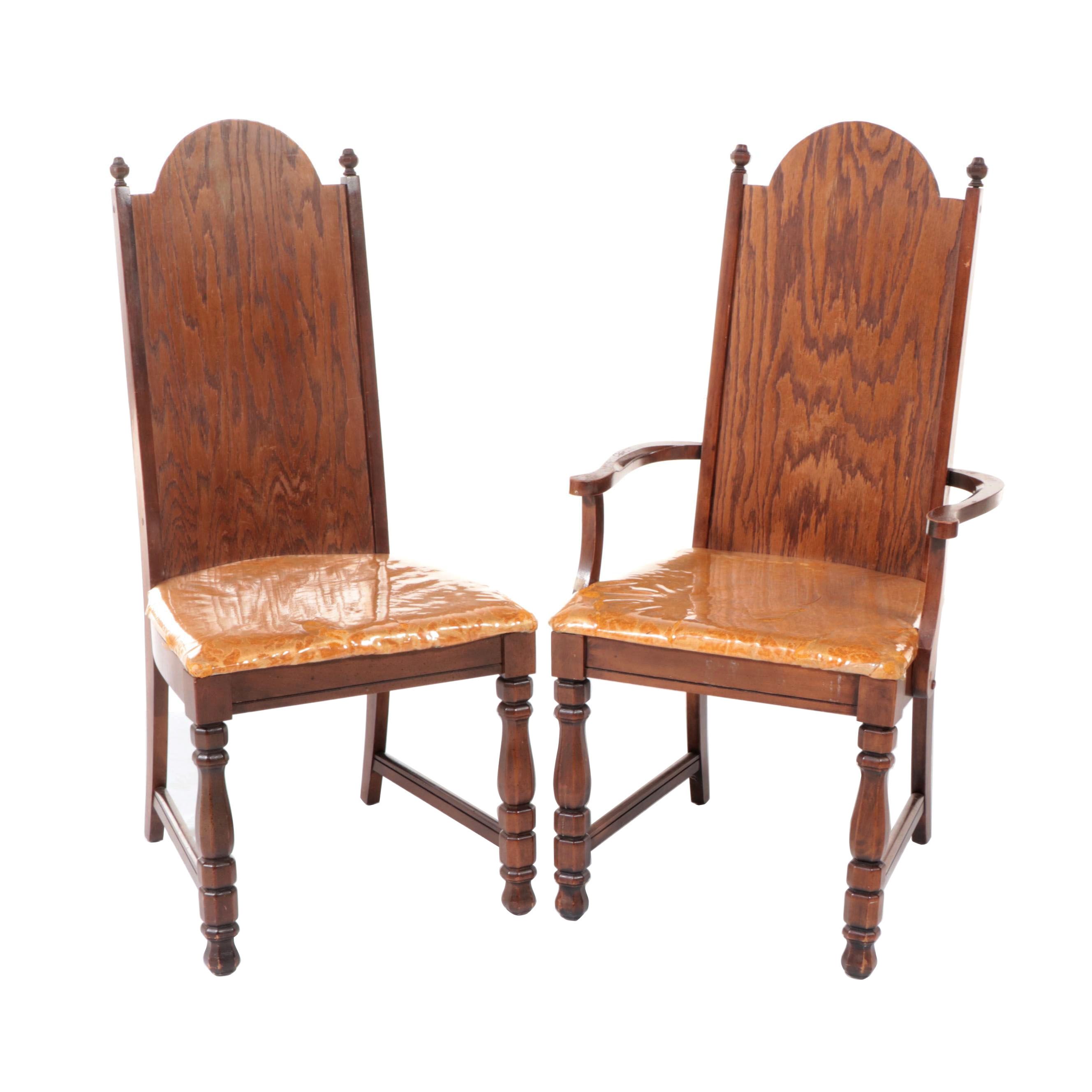 Two Lenoir Chair Co. Division of Broyhill William and Mary Style Dining Chairs